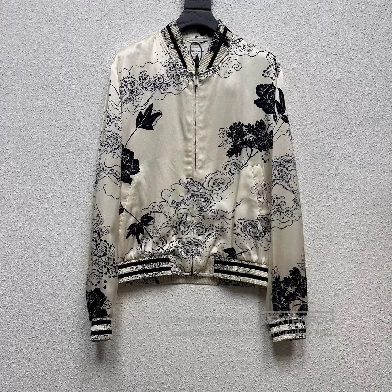 Saint Laurent Paris saint laurent silk baseball jacket with floral print. Size US L / EU 52-54 / 3 - 1 Thumbnail