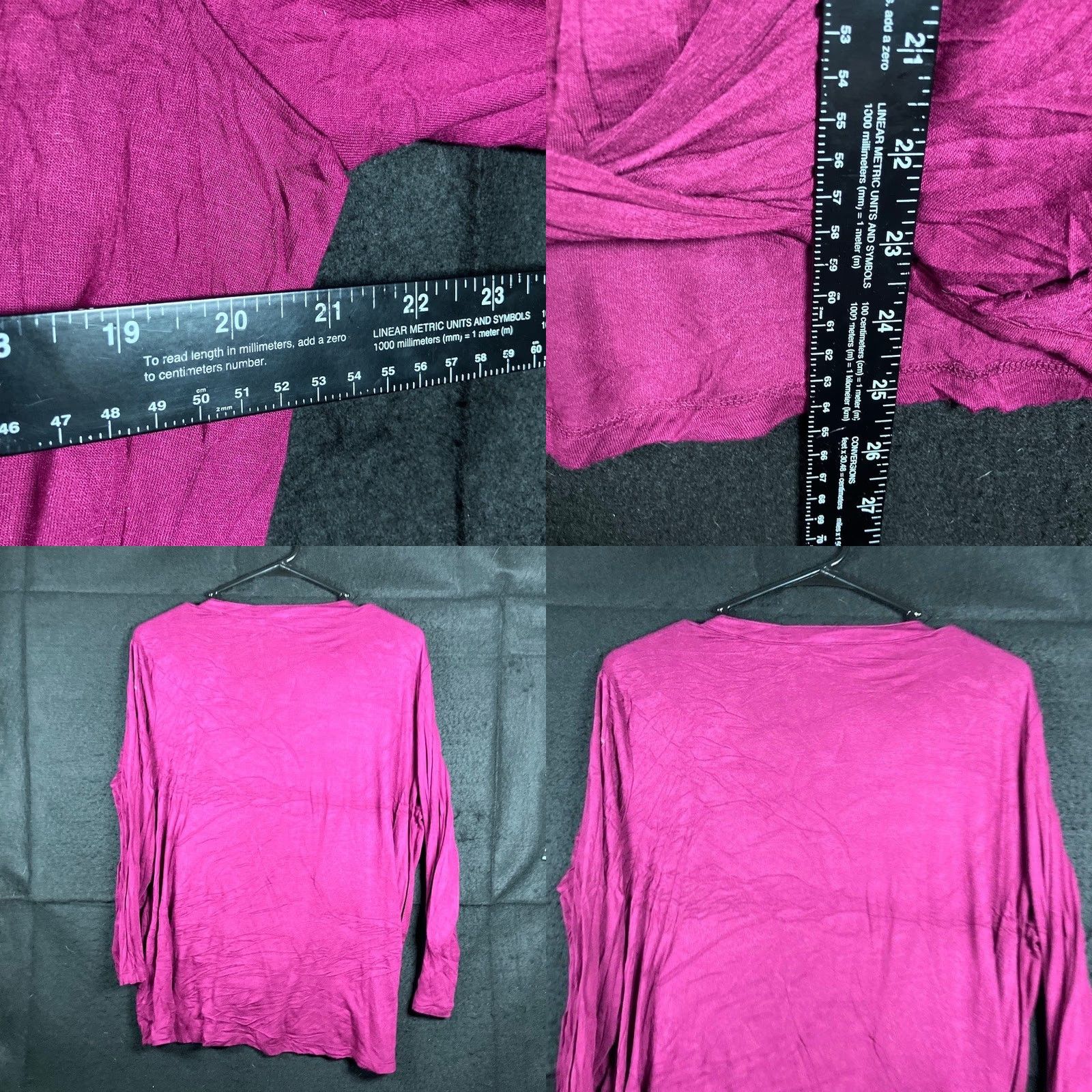 Loft LOFT Outlet Womens Shirt Purple V Neck Front Twist Pullover Stretch Large Size L / US 10 / IT 46 - 8 Thumbnail