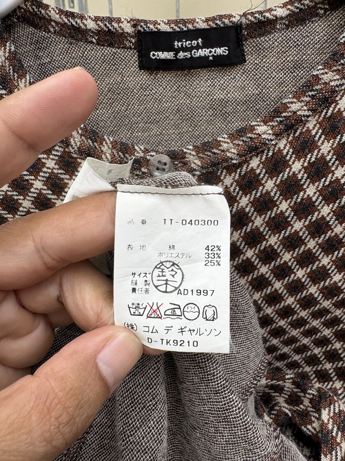 Tricot Comme des Garcons Comme des Garcons plaid bottom up long sleeves tee Size M / US 6-8 / IT 42-44 - 14 Thumbnail