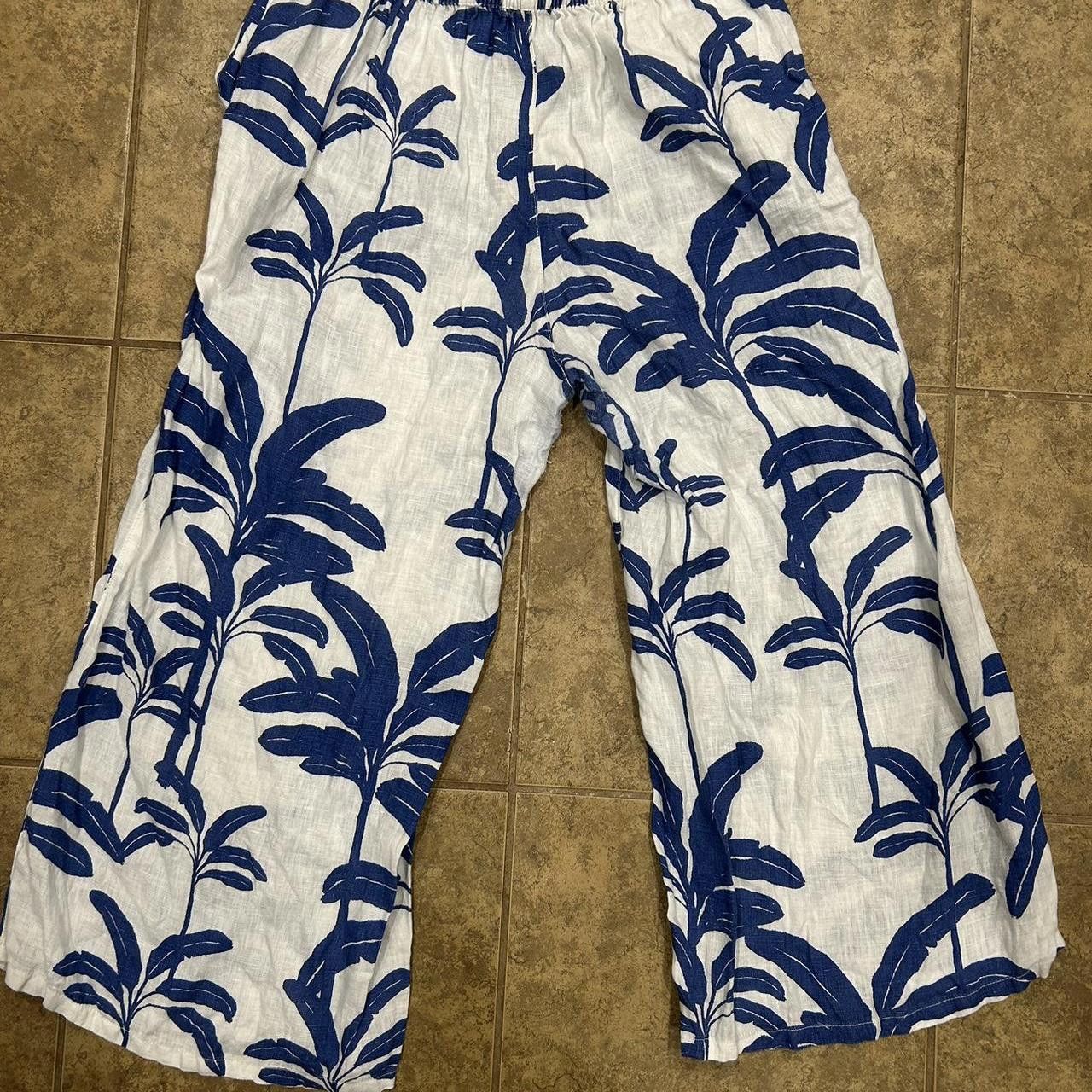 Elie Tahari Elie Tahari Women's Blue and Multi Trousers Size 40" / US 18 - 5 Thumbnail