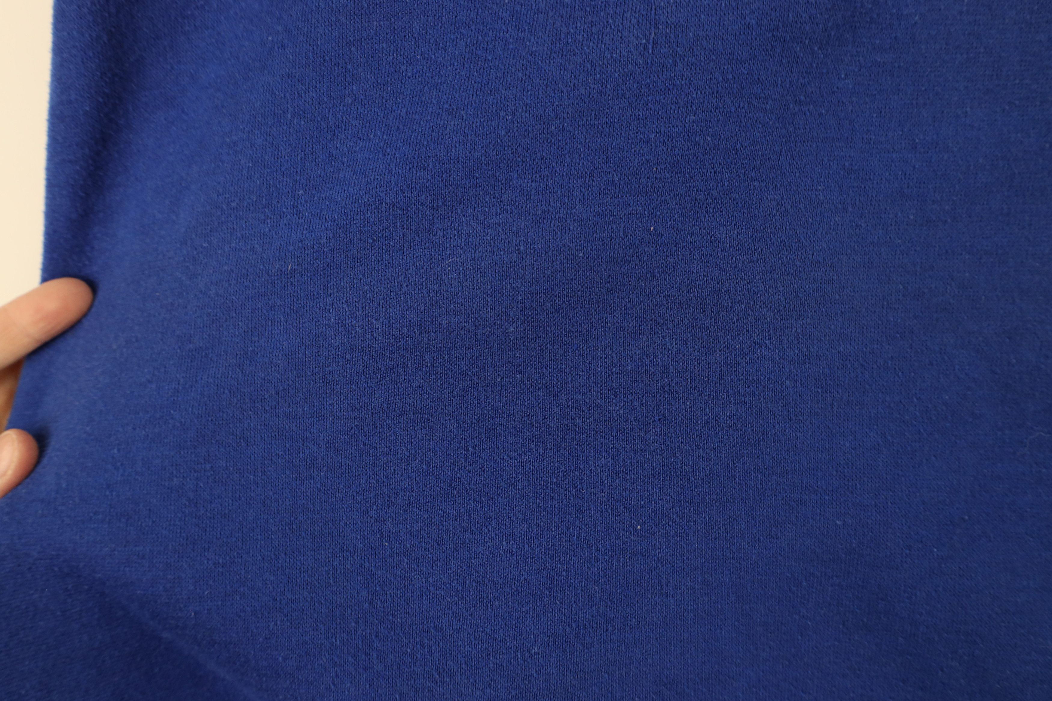 Vintage Vintage 90s Streetwear Blank Heavy Collared Sweatshirt Blue Size US XXL / EU 58 / 5 - 5 Thumbnail