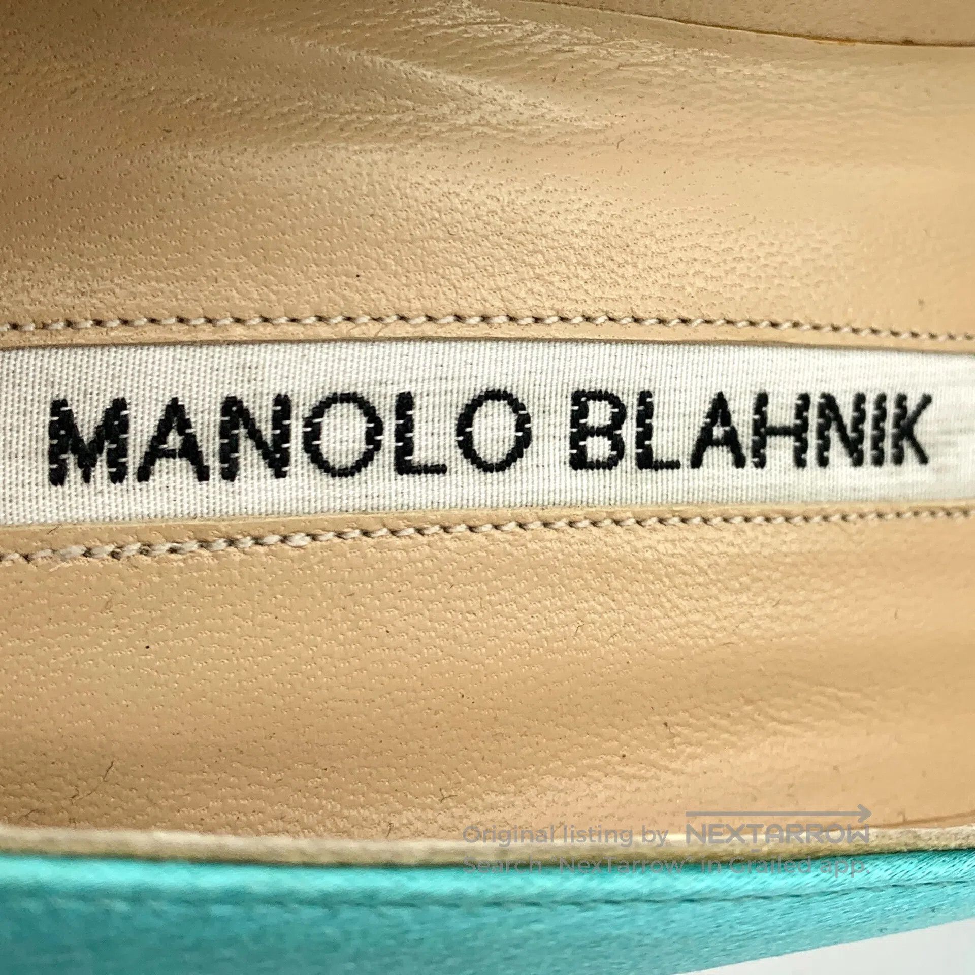 Manolo Blahnik Manolo Blahnik Blue square buckle with diamond detail stil Size US 4.5 / IT 34.5 - 7 Thumbnail
