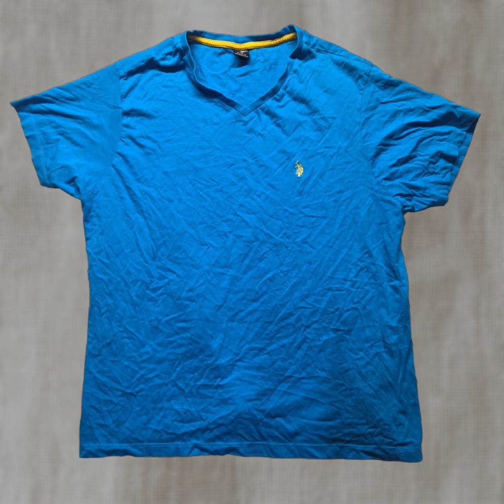 Vintage US Polo Assn Shirt Blue Short Sleeve Crewneck 100% Cotton Tee T-Shirt Adult Men's XL Size US XL / EU 56 / 4 - 1 Thumbnail