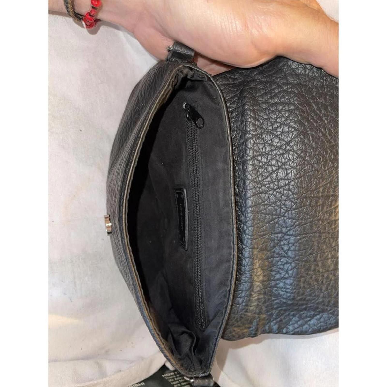 Other Stylish Nine West Black Leather Clutch Bag Size ONE SIZE - 4 Thumbnail