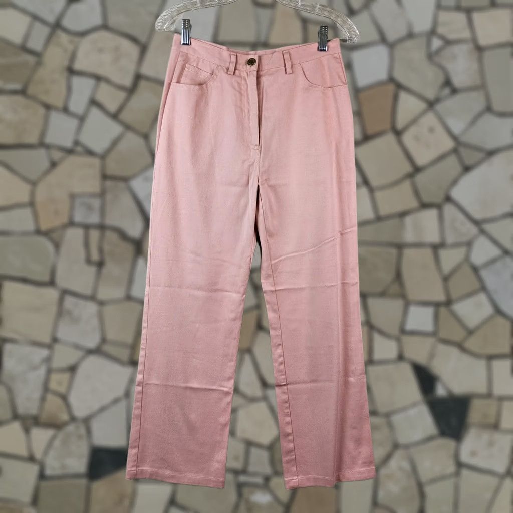 Salvatore Ferragamo Salvatore Ferragamo Women's Pink Cotton Chino Pants Size 40 Pockets Size 27" / US 4 / IT 40 - 1 Thumbnail