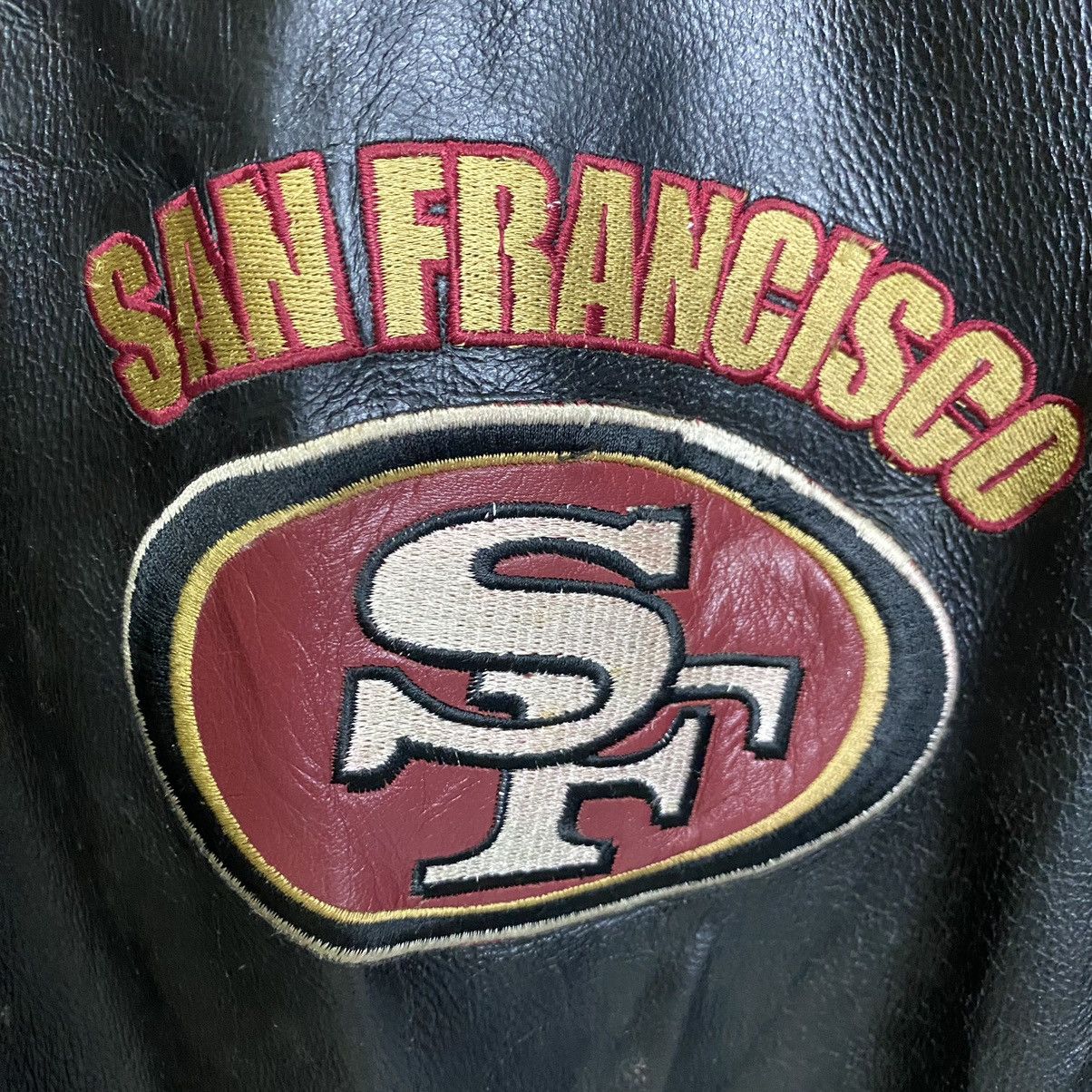 NFL Vintage SF 49ers NFL Leather Bomber Varsity Jacket Size US XL / EU 56 / 4 - 20 Thumbnail
