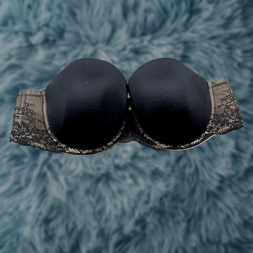 Torrid Torrid Bra 42C Black Tan Strapless Lace Underwire Women Size ONE SIZE - 1 Thumbnail