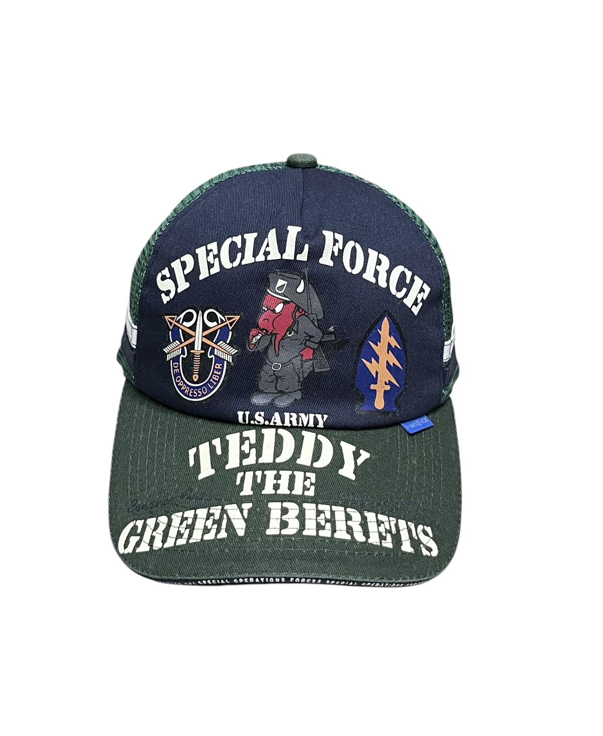Tedman 🔥Vintage TEDMAN ARMY SPECIAL FORCE Hybrid Trucker Snapback Size ONE SIZE - 2 Thumbnail