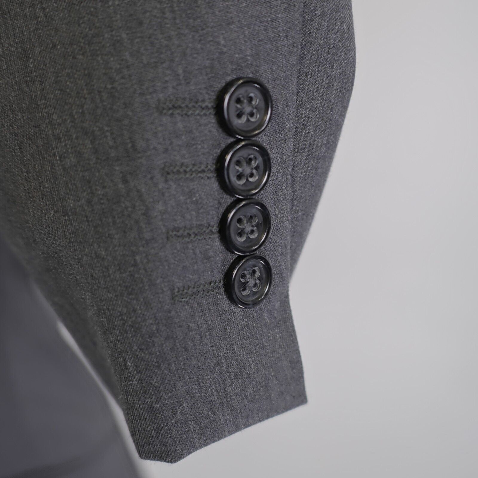 Stafford Stafford Wool Blend Classic Fit Gray Travel Suit Jacket 44L Size 44L - 3 Thumbnail