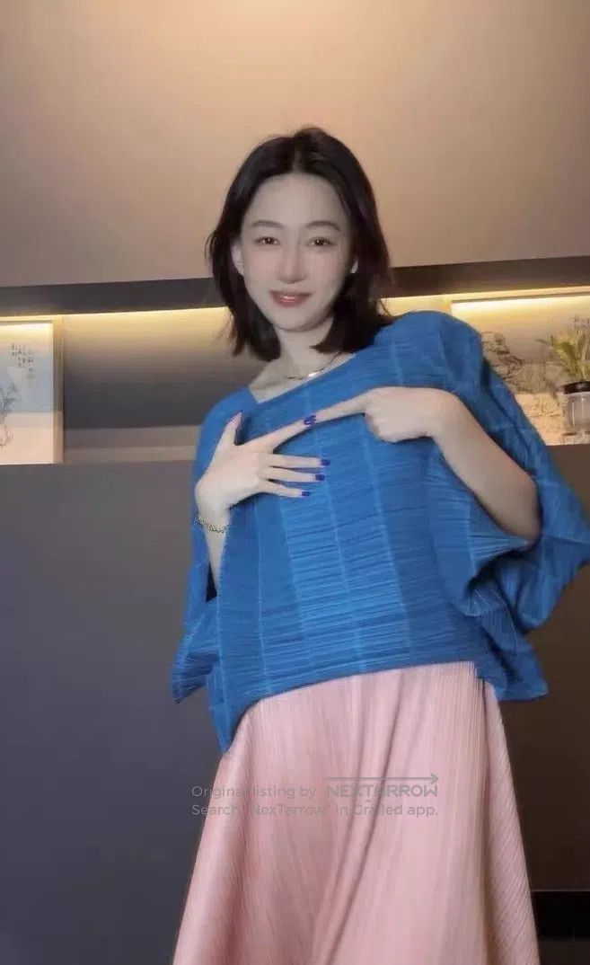 Issey Miyake Issey Miyake Blue Long Sleeve Size L / US 10 / IT 46 - 2 Thumbnail