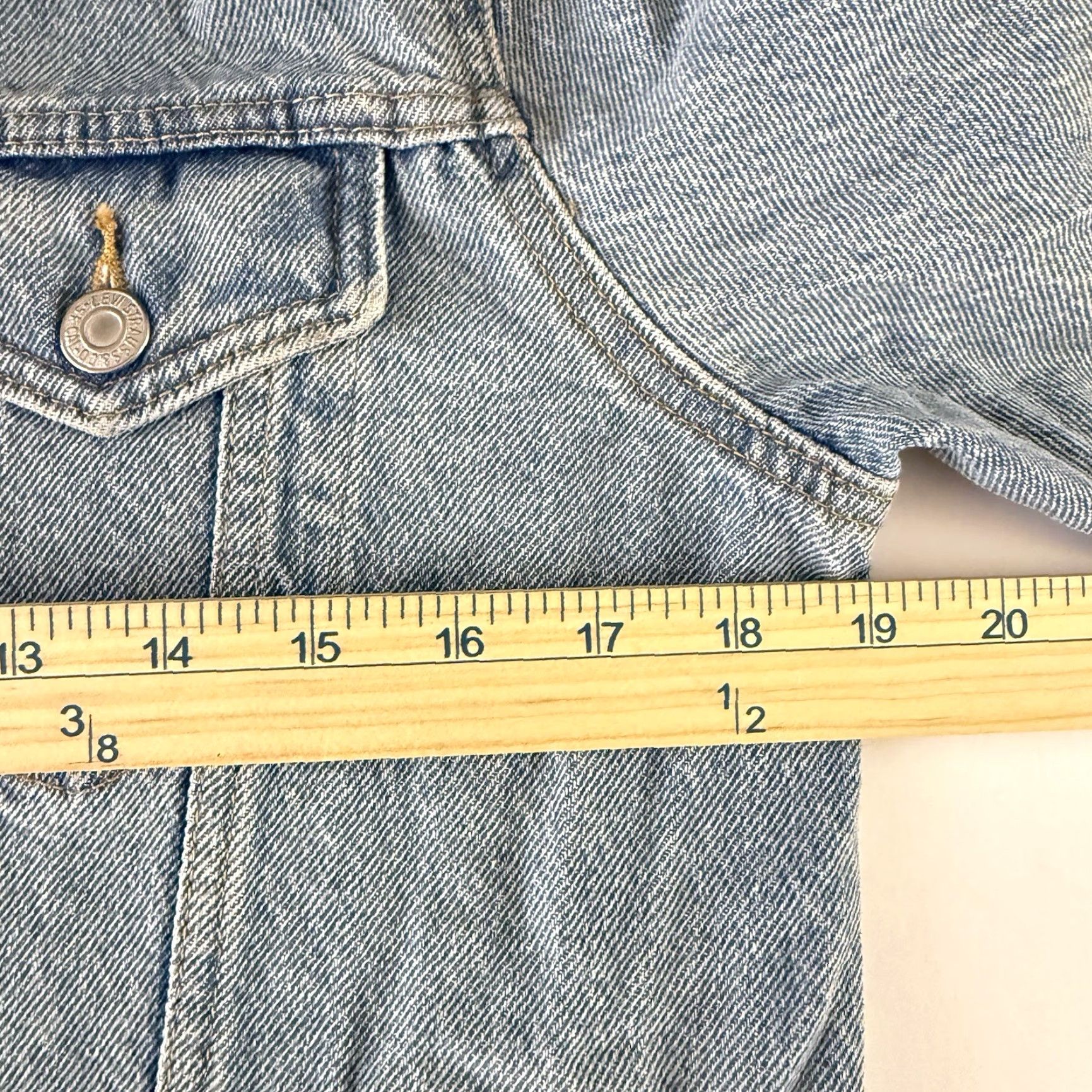 Levi's Levi's Original Trucker Jacket Women Medium Blue Cotton Denim New With Tags Jacket Women M Blue Levi's Trucker Vintage? Size M / US 6-8 / IT 42-44 - 8 Thumbnail