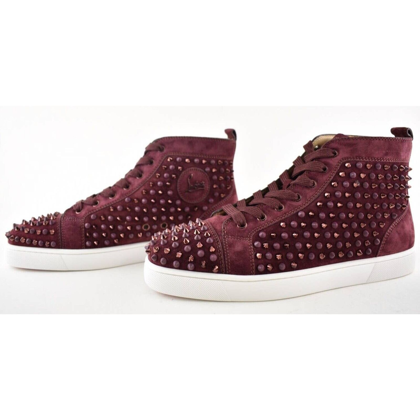 Christian Louboutin Christian Louboutin Mens Louis Flat Spike Prunus Red Mix Size US 7 / EU 40 - 10 Thumbnail