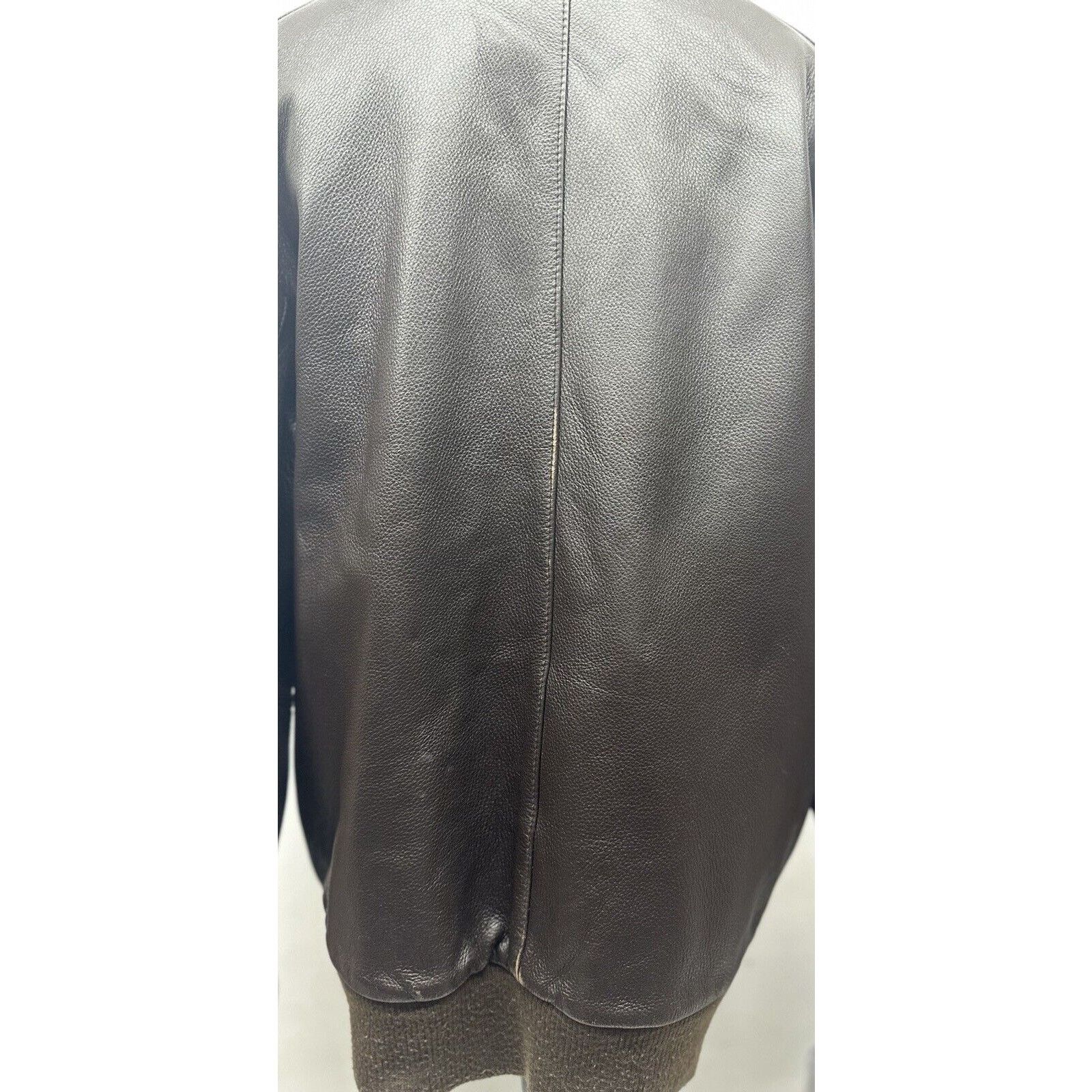 & Other Stories Mens XL Q-Gar Brown Leather Bomber Jacket Aviation Liner VTG Size US XL / EU 56 / 4 - 17 Thumbnail