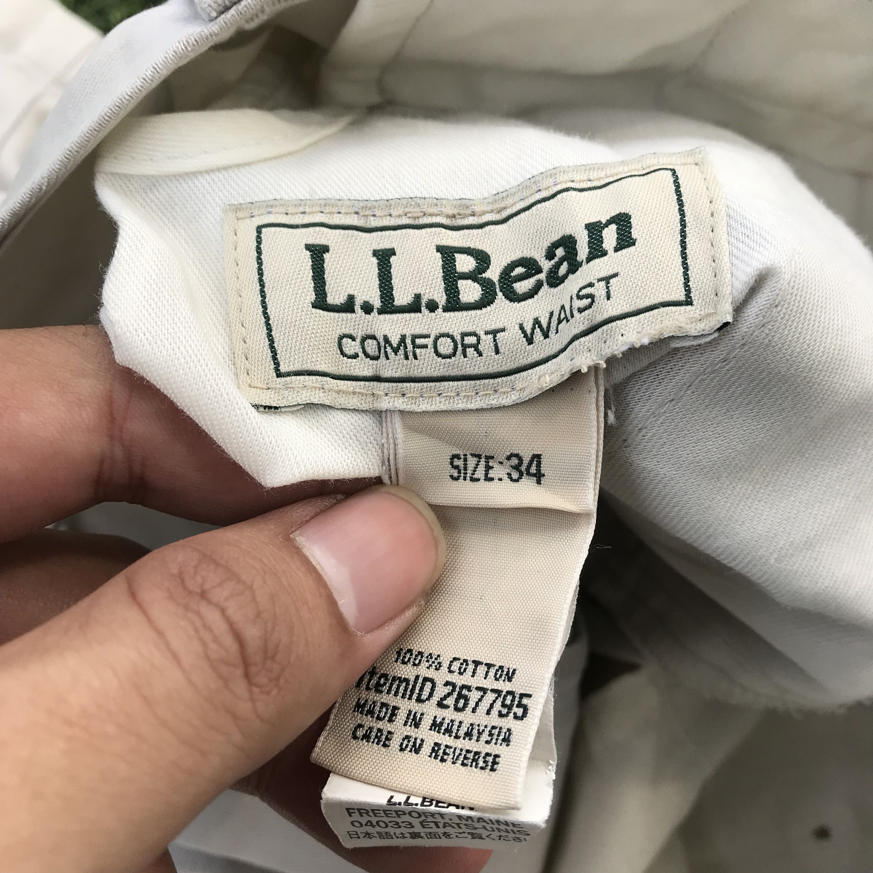 L.L. Bean × Vintage LL BEAN Freeport maine khakis Beige cream Short Safari pants Size US 34 / EU 50 - 6 Thumbnail