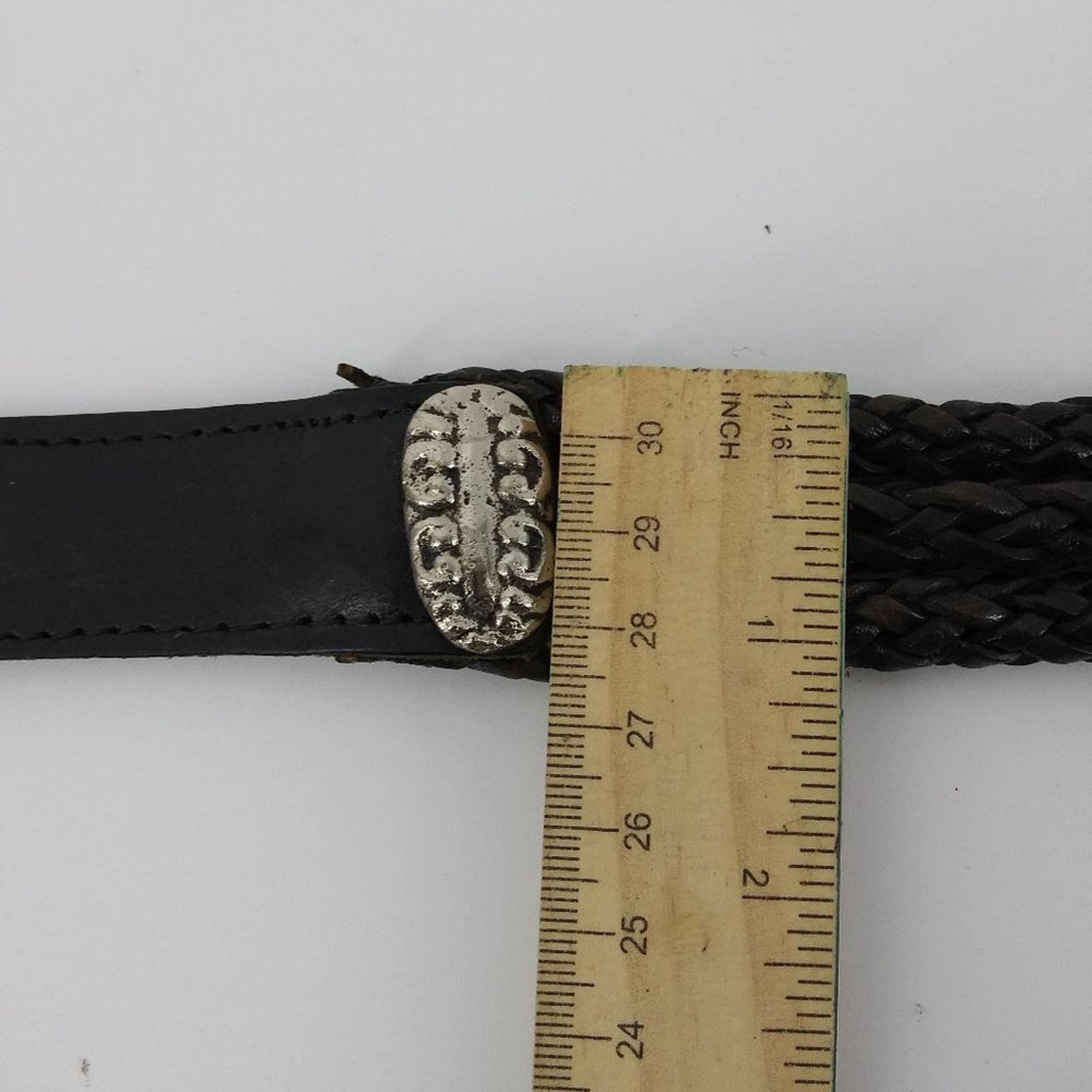 Vintage Women's Braided Triple Rope & Hardware Leather Belt S Size ONE SIZE - 8 Thumbnail
