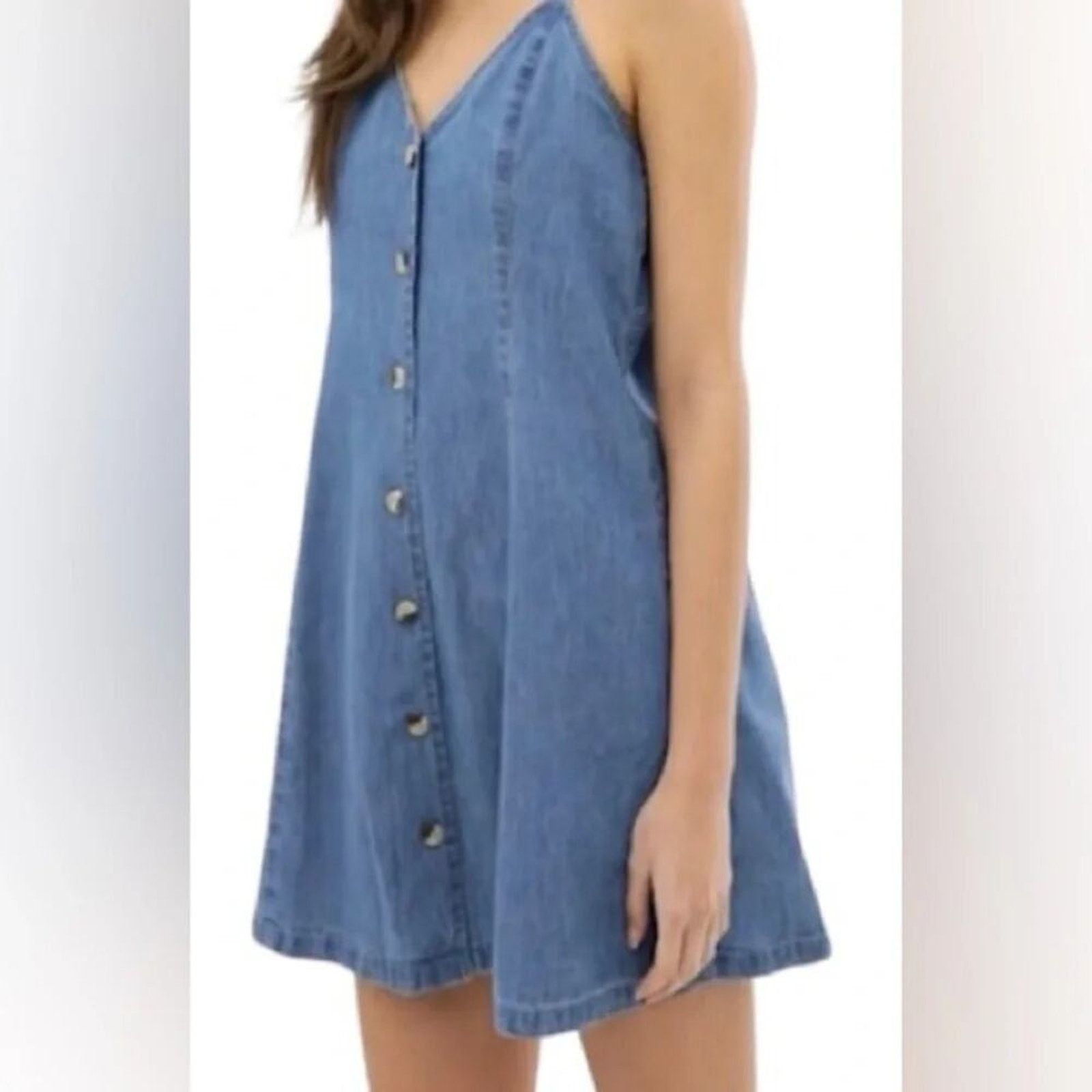 Asos ASOS denim halter mini dress, size US14 Size L / US 10 / IT 46 - 2 Thumbnail