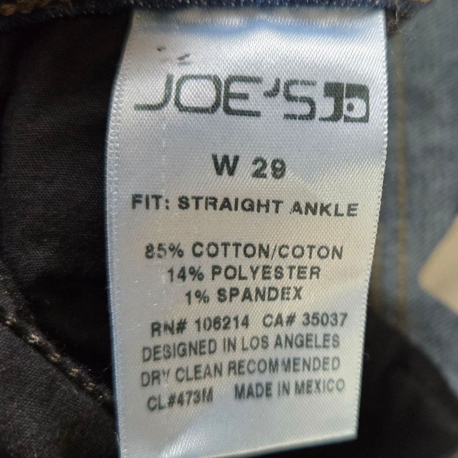 Other Dark Wash Raw Hem Crop Straight Ankle Jeans Size 29 Size 29" - 6 Thumbnail