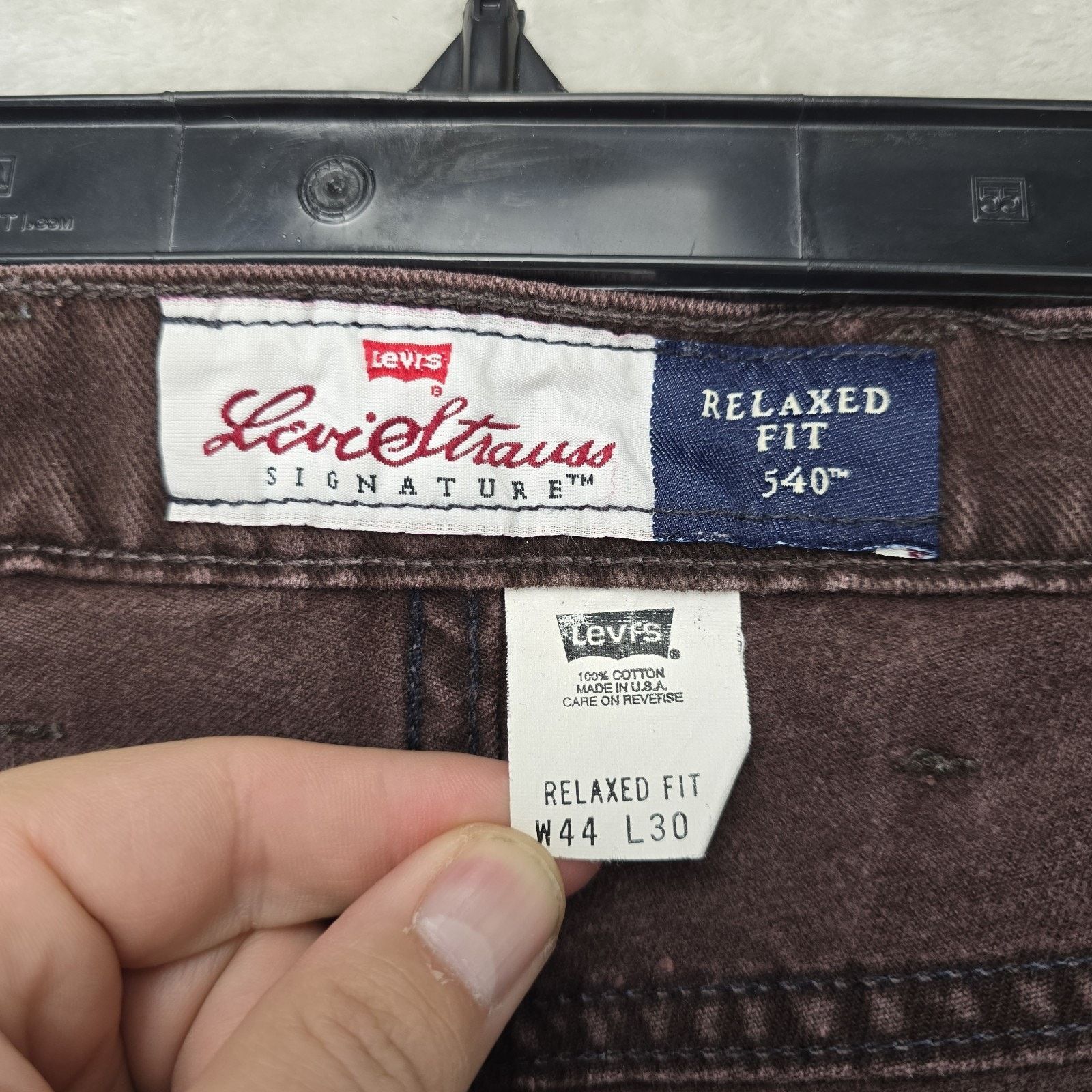 Levi's Vtg Levis 540 Jeans 44x30 (Fits 42x27) Brown Tab USA Made Size US 42 / EU 58 - 5 Thumbnail