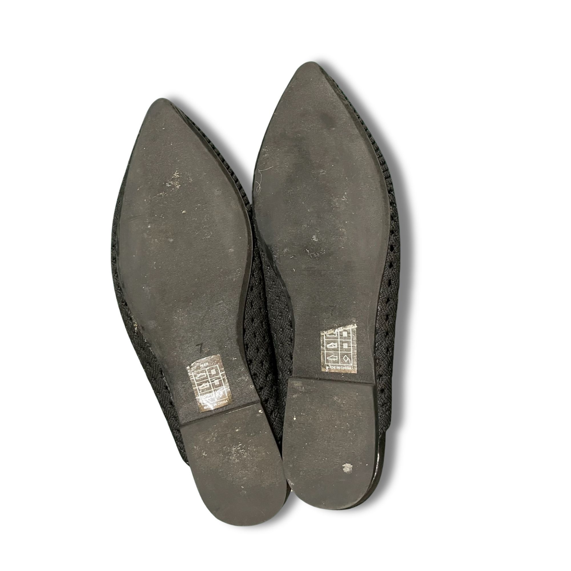 Other Knit Slingback Pointed-Toe Pumps - Size 7 - Black With Beige Size US 7 / IT 37 - 6 Thumbnail