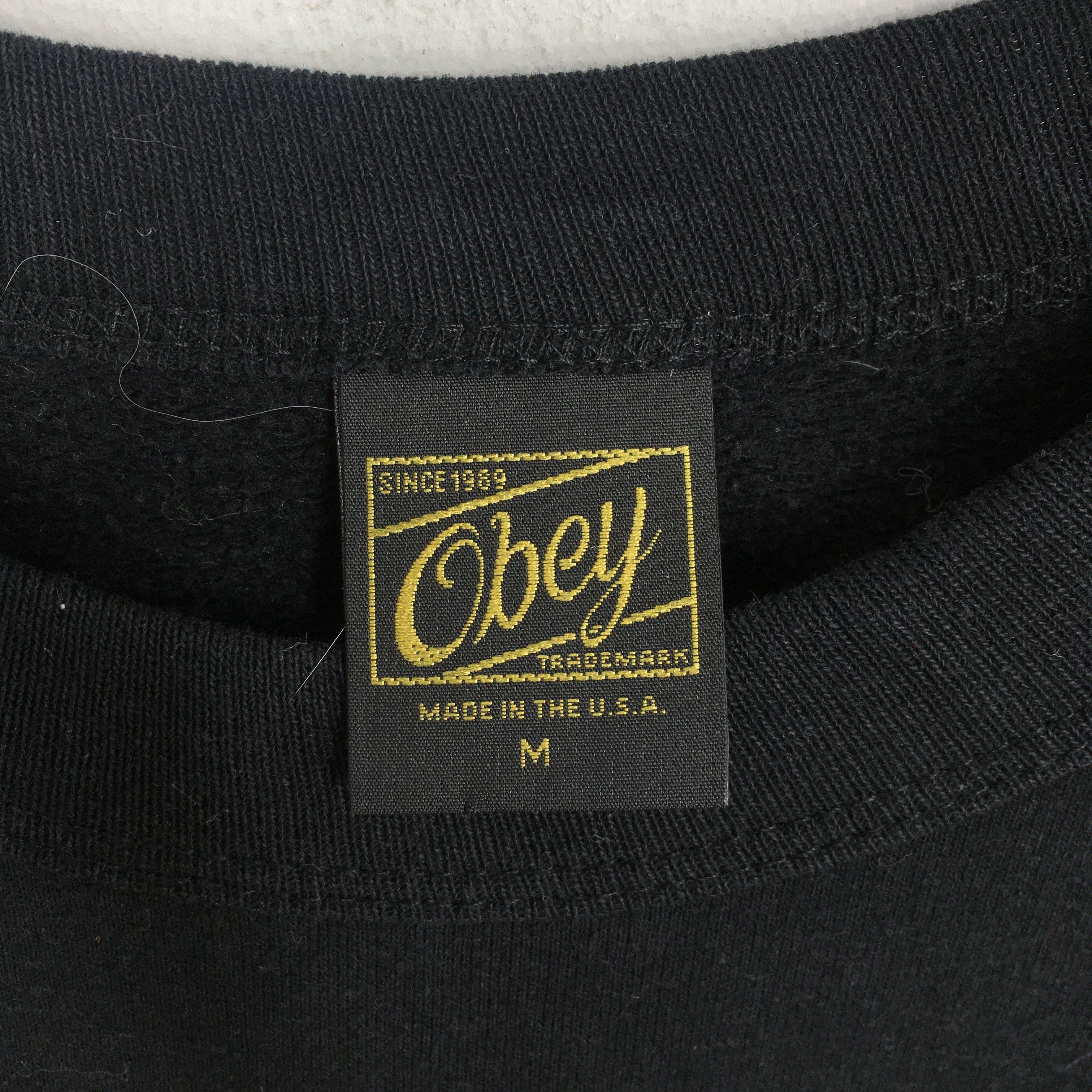 Obey × Vintage Vintage Obey Worldwide OG Logo Black Sweatshirt Medium Size US M / EU 48-50 / 2 - 5 Thumbnail