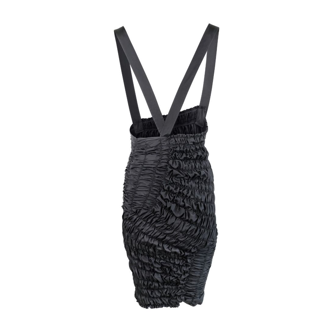 Comme des Garcons Vintage 1989 Comme Des Garçons Black Ruched Suspender Dress Size M / US 6-8 / IT 42-44 - 4 Thumbnail