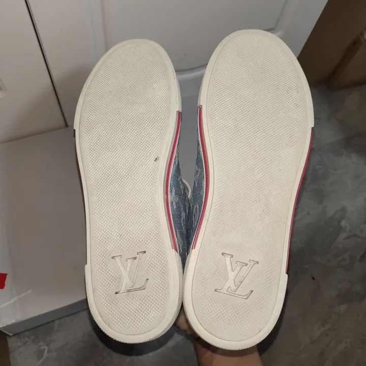 Louis Vuitton Louis Vuitton High-Top Denim Sneakers -2508 Size US 6.5 / EU 39-40 - 2 Thumbnail
