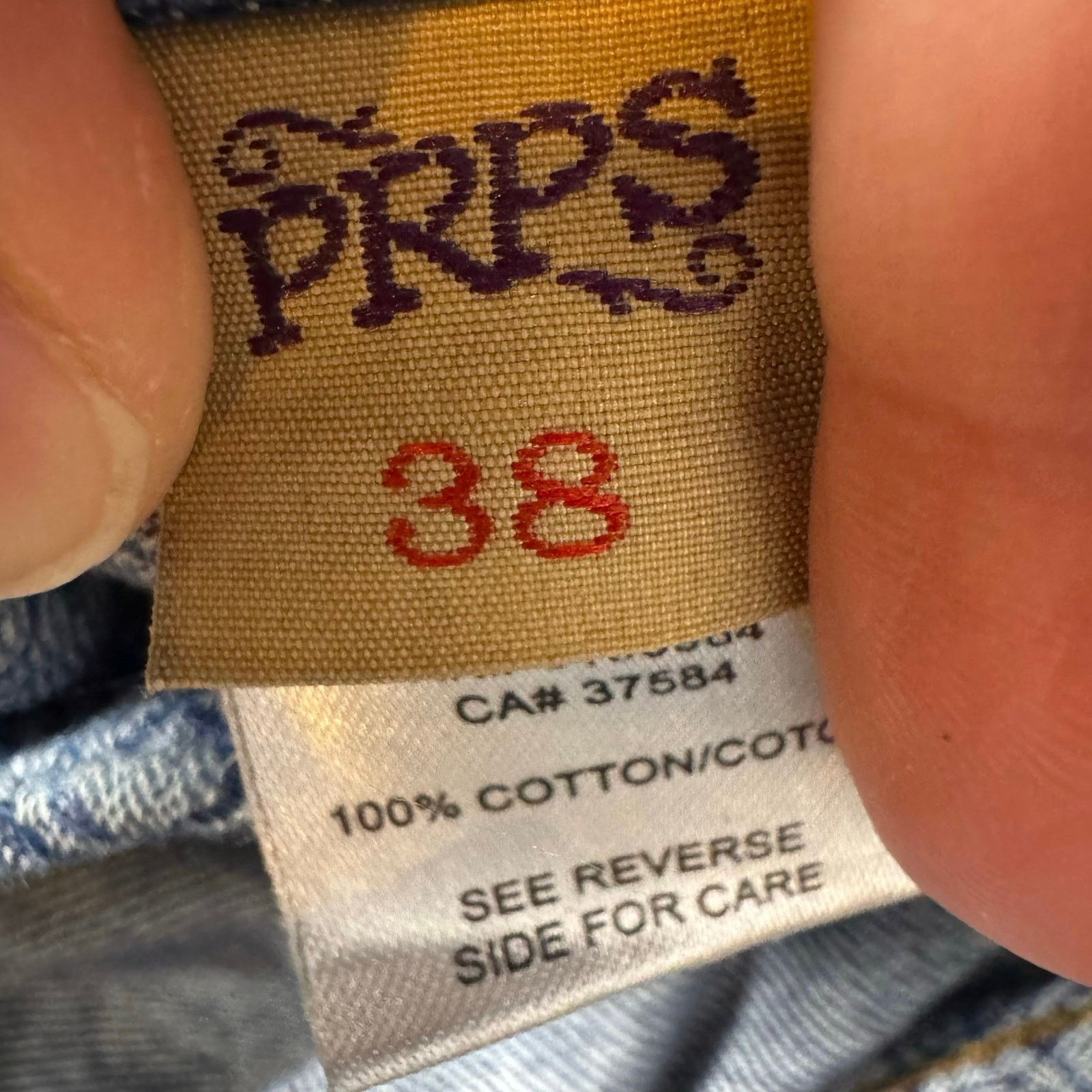 Prps PRPS Mens Windsor Fit Bootcut Jeans 38 Whiskered Button Fly Size US 38 / EU 54 - 8 Thumbnail