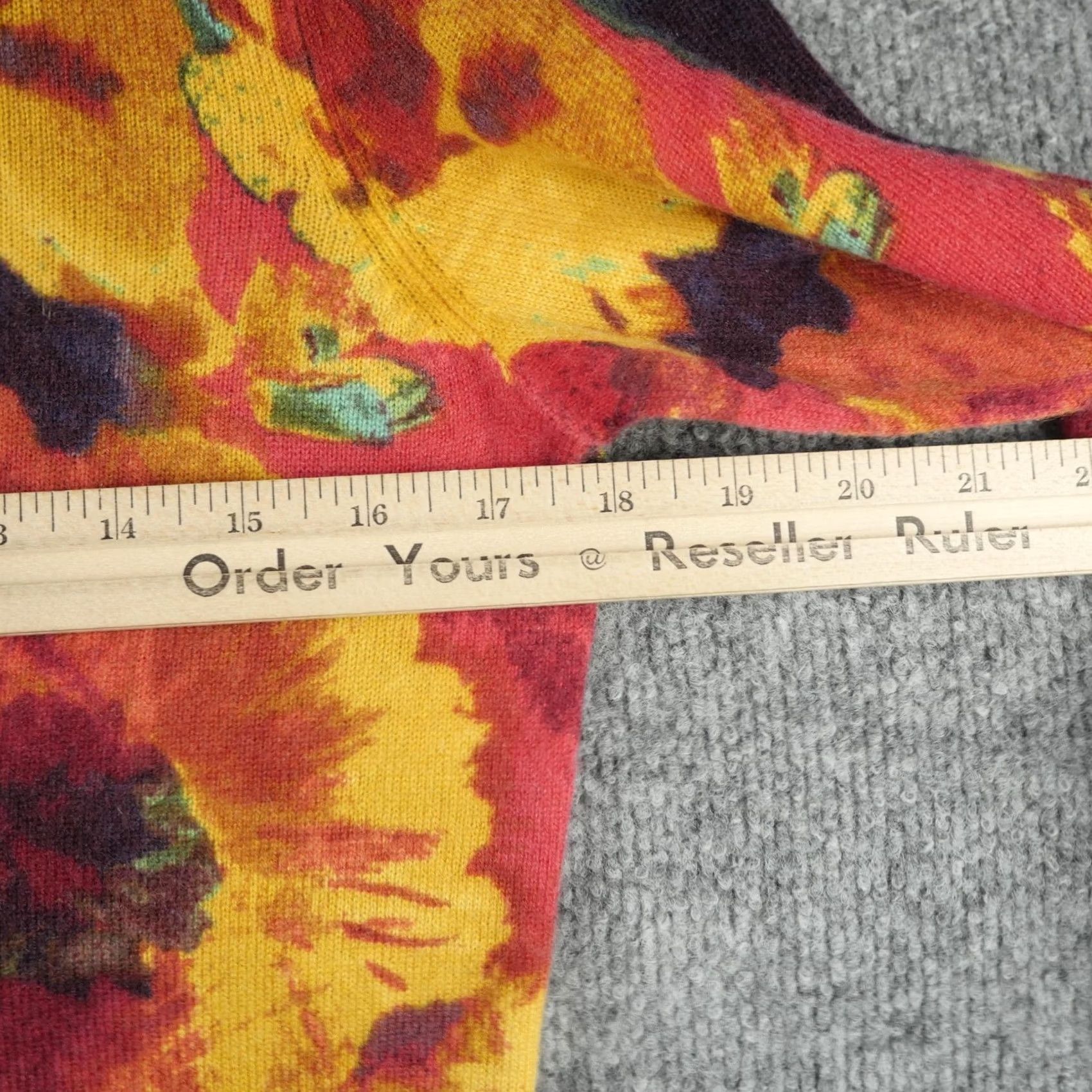 Talbots Talbots Sweater Womens M Multicolor Cashmere Floral Print Crewneck Pullover Size M / US 6-8 / IT 42-44 - 7 Thumbnail