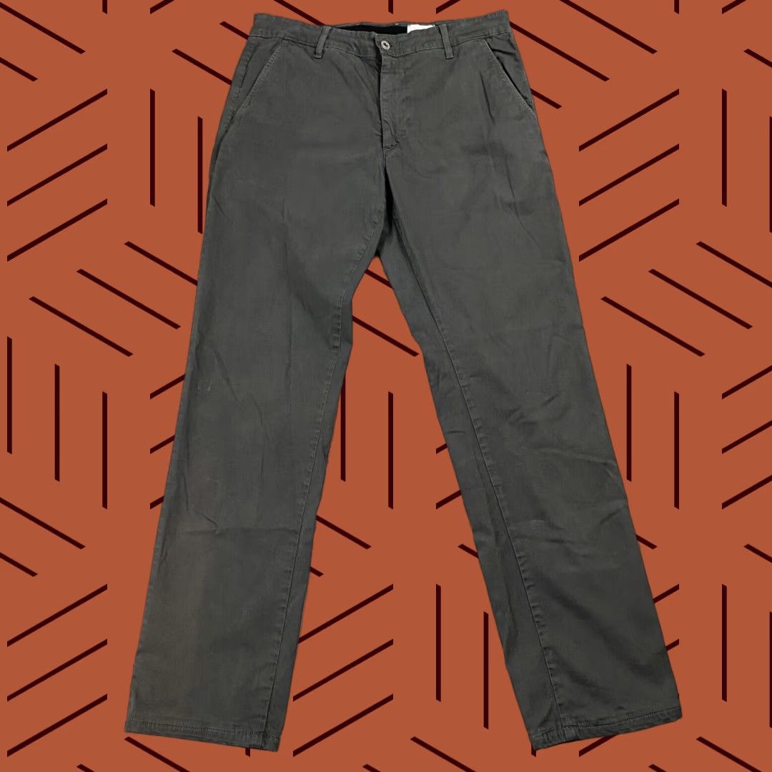 Vintage VINTAGE AG Adriano Goldschmied The Lux Khaki Chino Pants Mens Size 34 Grey Stretch Relaxed Size US 34 / EU 50 - 1 Thumbnail