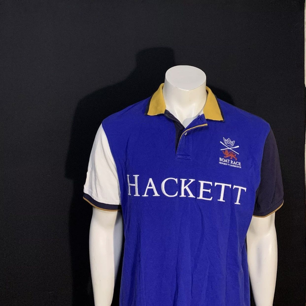 Hackett Hackett London Polo Big Logo Oxford Boat Race Size XL Blue Size US XL / EU 56 / 4 - 2 Thumbnail