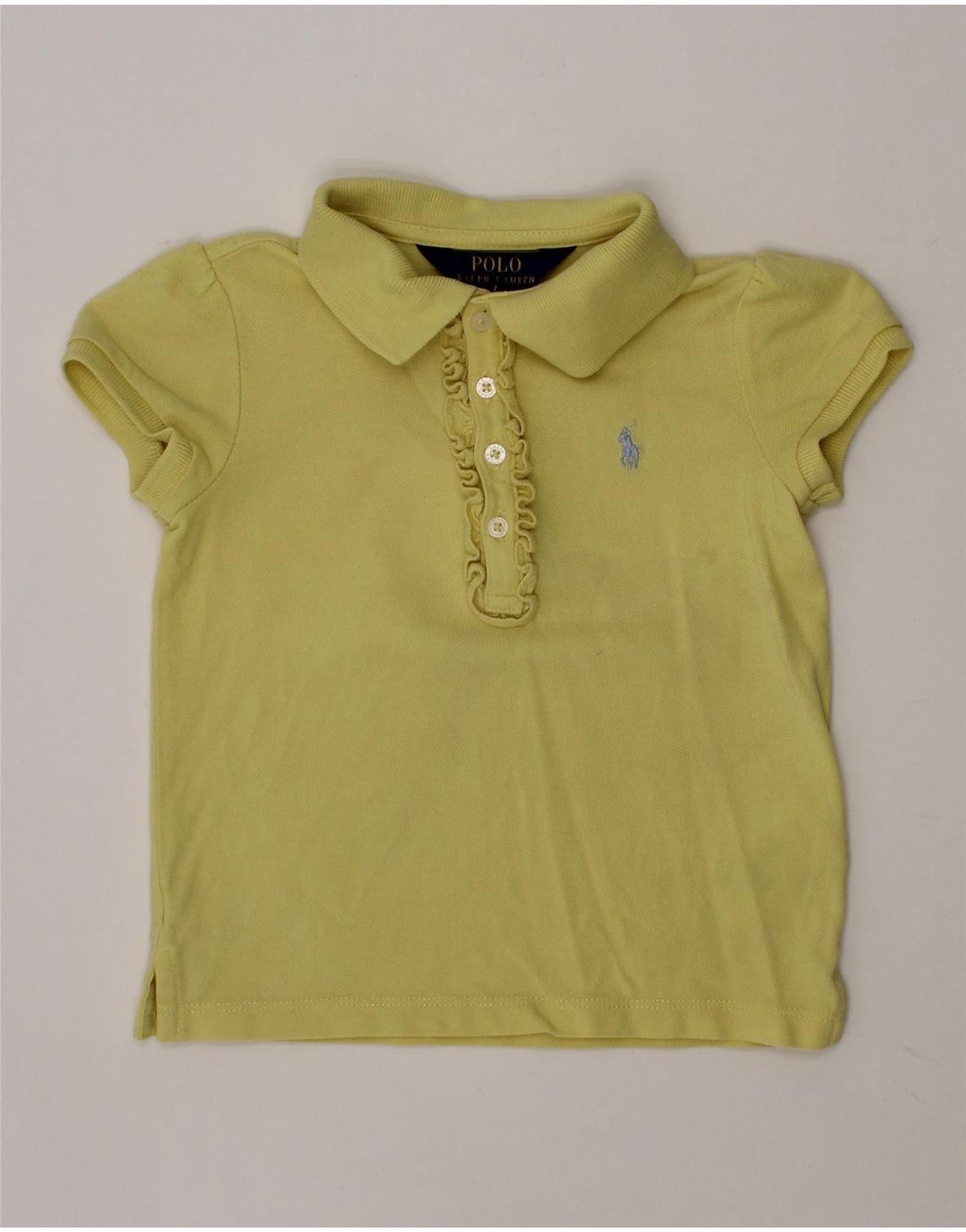Polo Ralph Lauren Girls Polo Shirt 3-4 Years Yellow Cotton Size XXS / US 00 / IT 34 - 1 Thumbnail