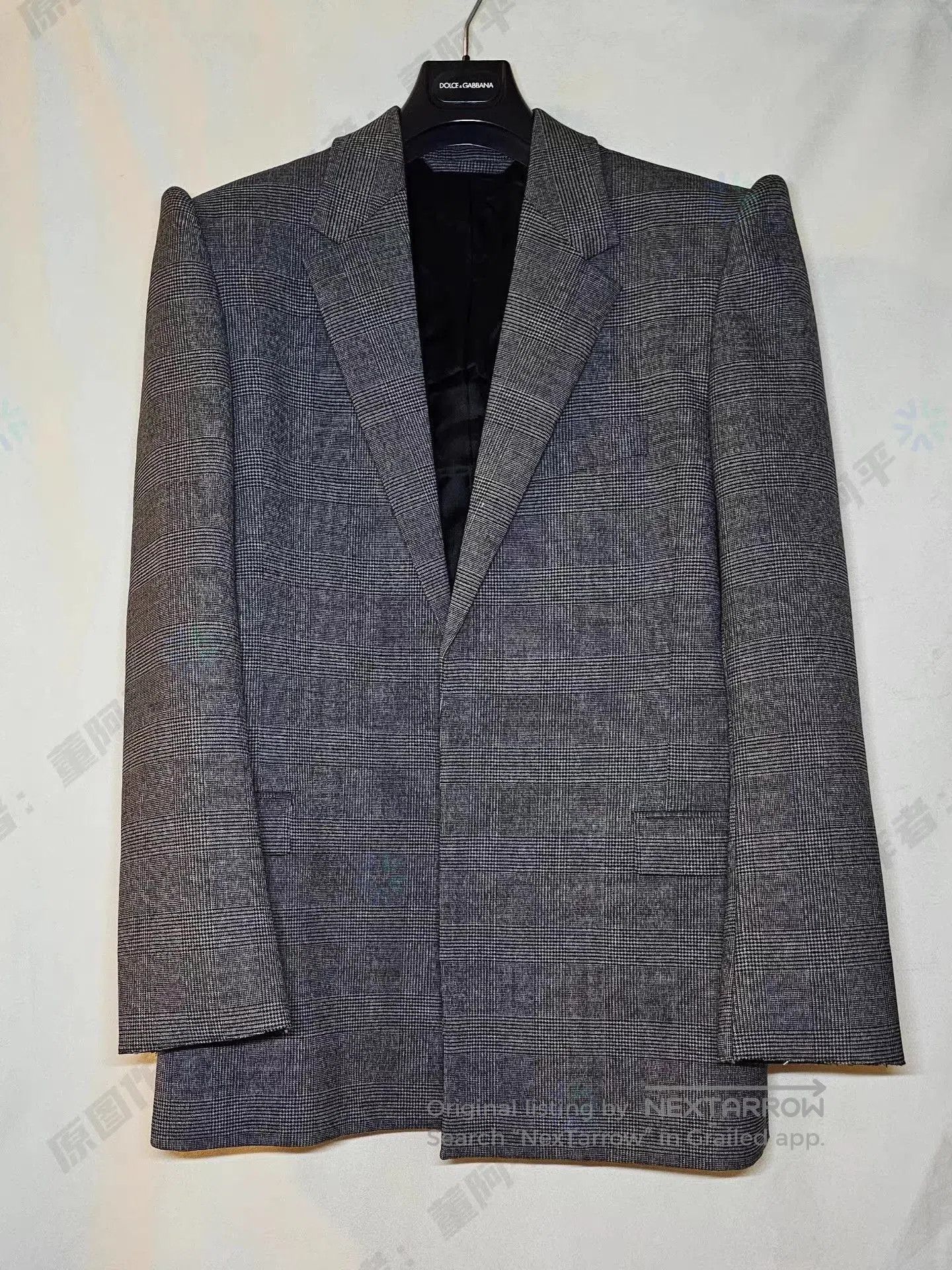 Balenciaga Gray Checkered Tailored Blazer. Size US M / EU 48-50 / 2 - 1 Thumbnail