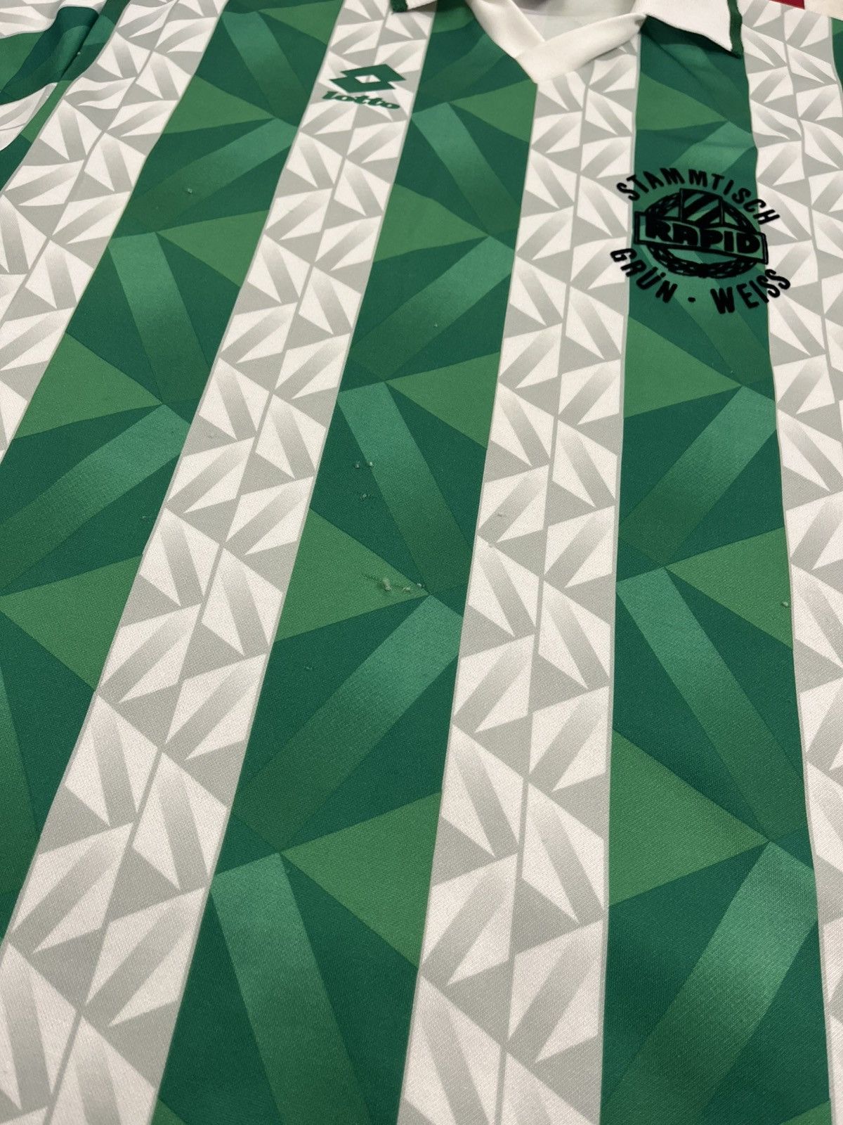 Lotto Sport Vng 90 Lotto Rapid Wien Stammtisch Grün Weiss Soccer Jersey Size US XL / EU 56 / 4 - 4 Thumbnail