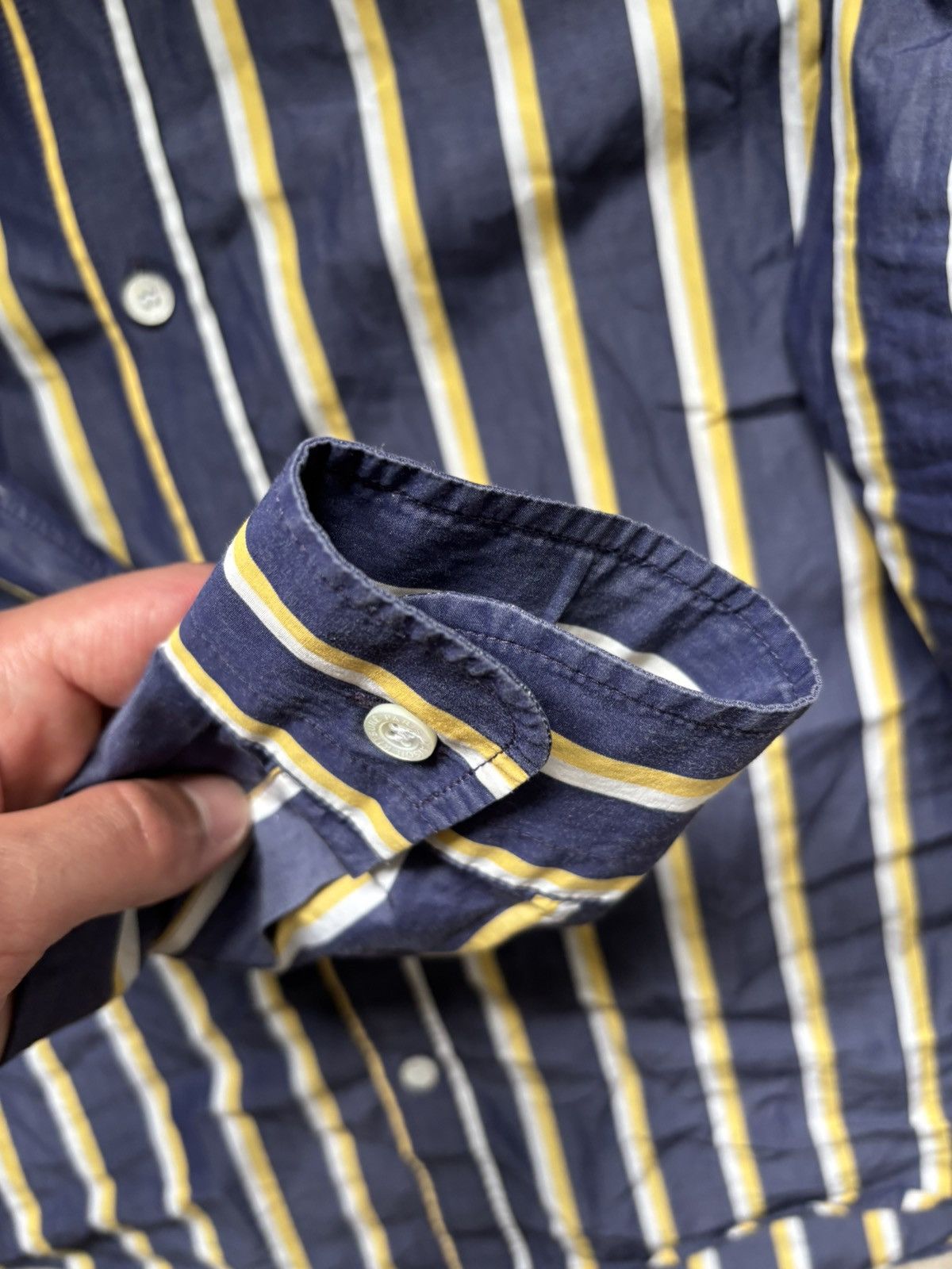 Maison Kitsune Maison Kitsuné Men’s Striped Shirt Size 38 Cotton Fox Logo Size US S / EU 44-46 / 1 - 17 Thumbnail