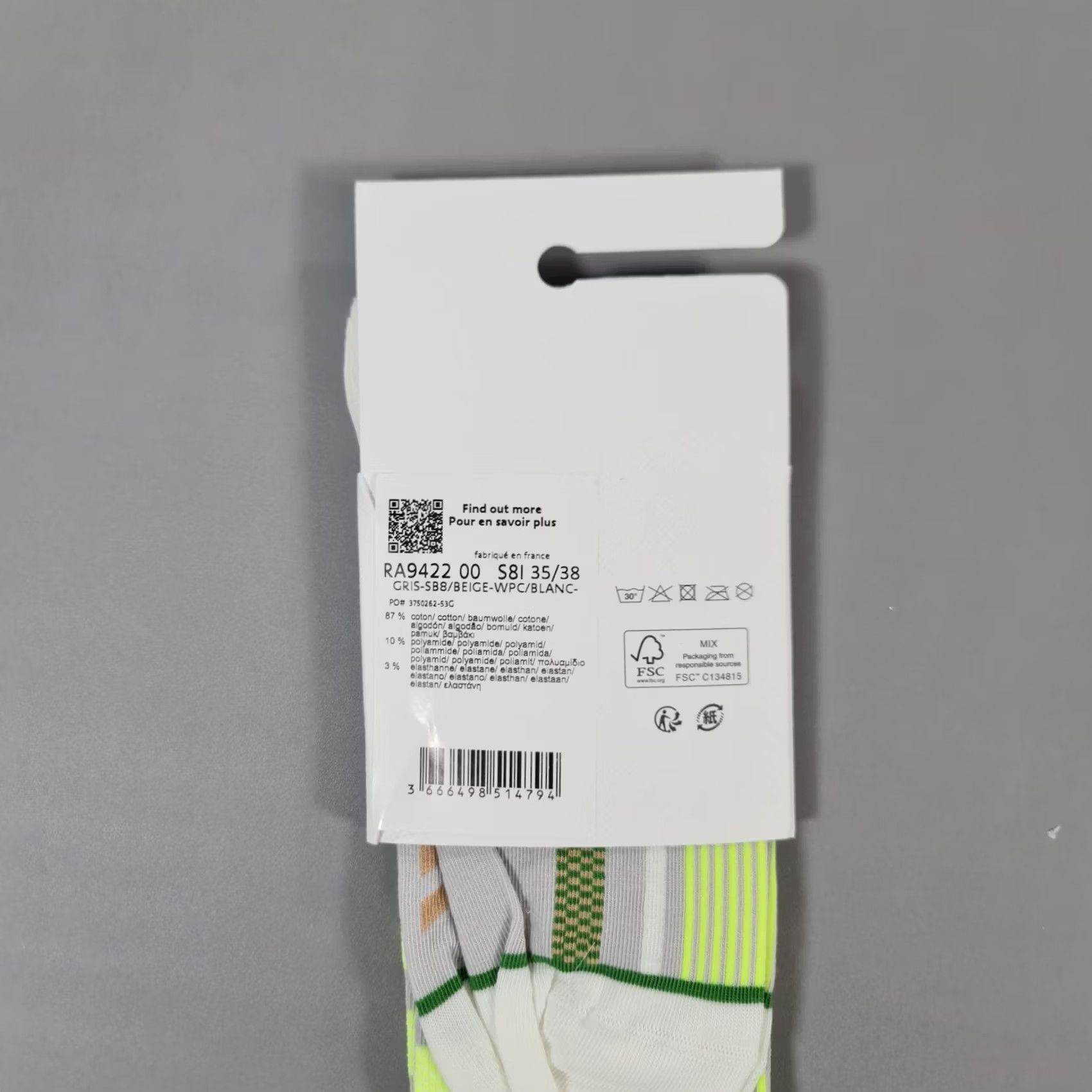 Lacoste VINTAGE Lacoste Womens Compression Socks Green 1.5 -4.5 UK French Made RA9422 Size ONE SIZE - 4 Thumbnail