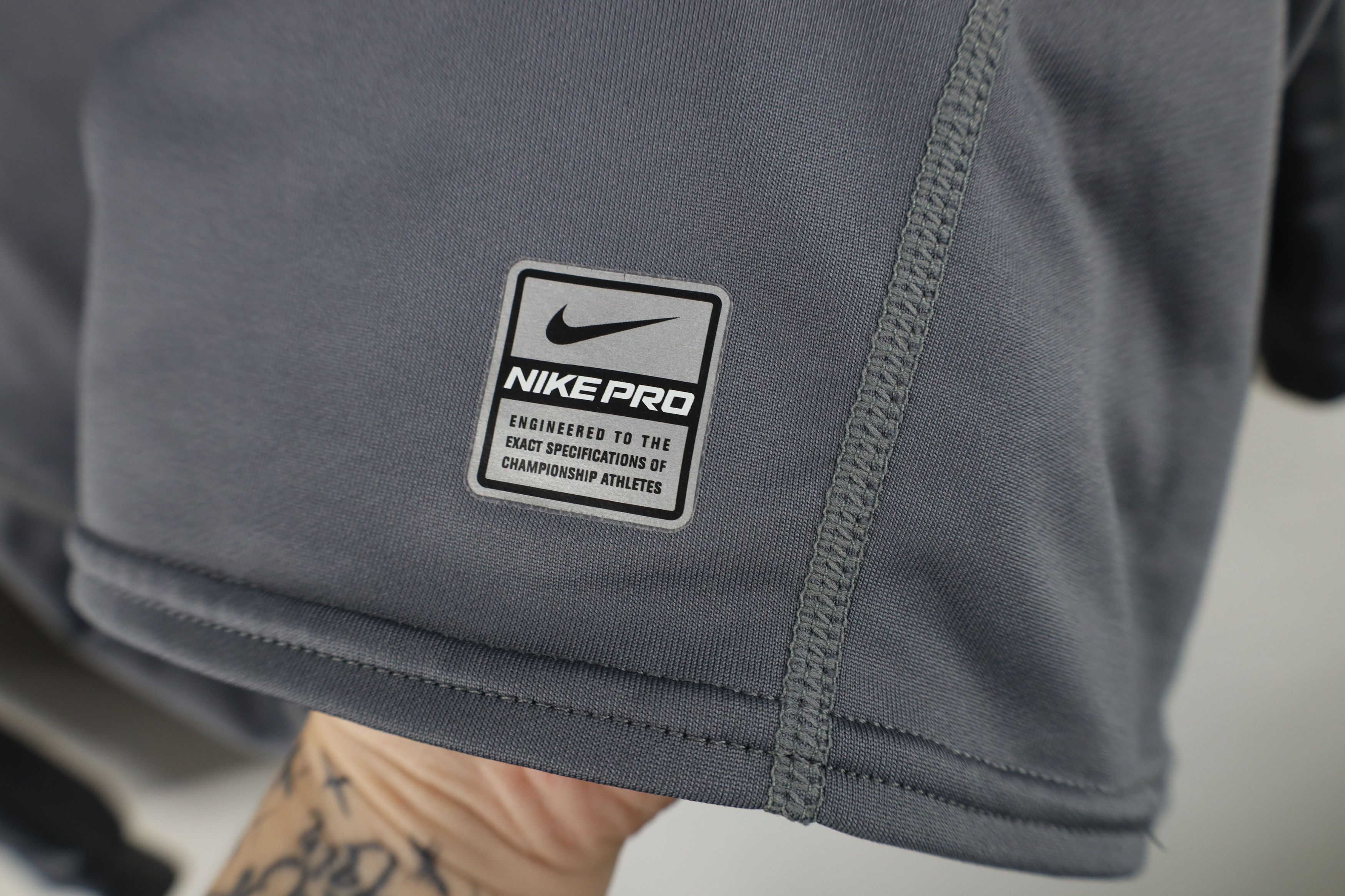Nike Nike Pro Compression Mock Neck Long Sleeve T-Shirt Gray Size US M / EU 48-50 / 2 - 6 Thumbnail