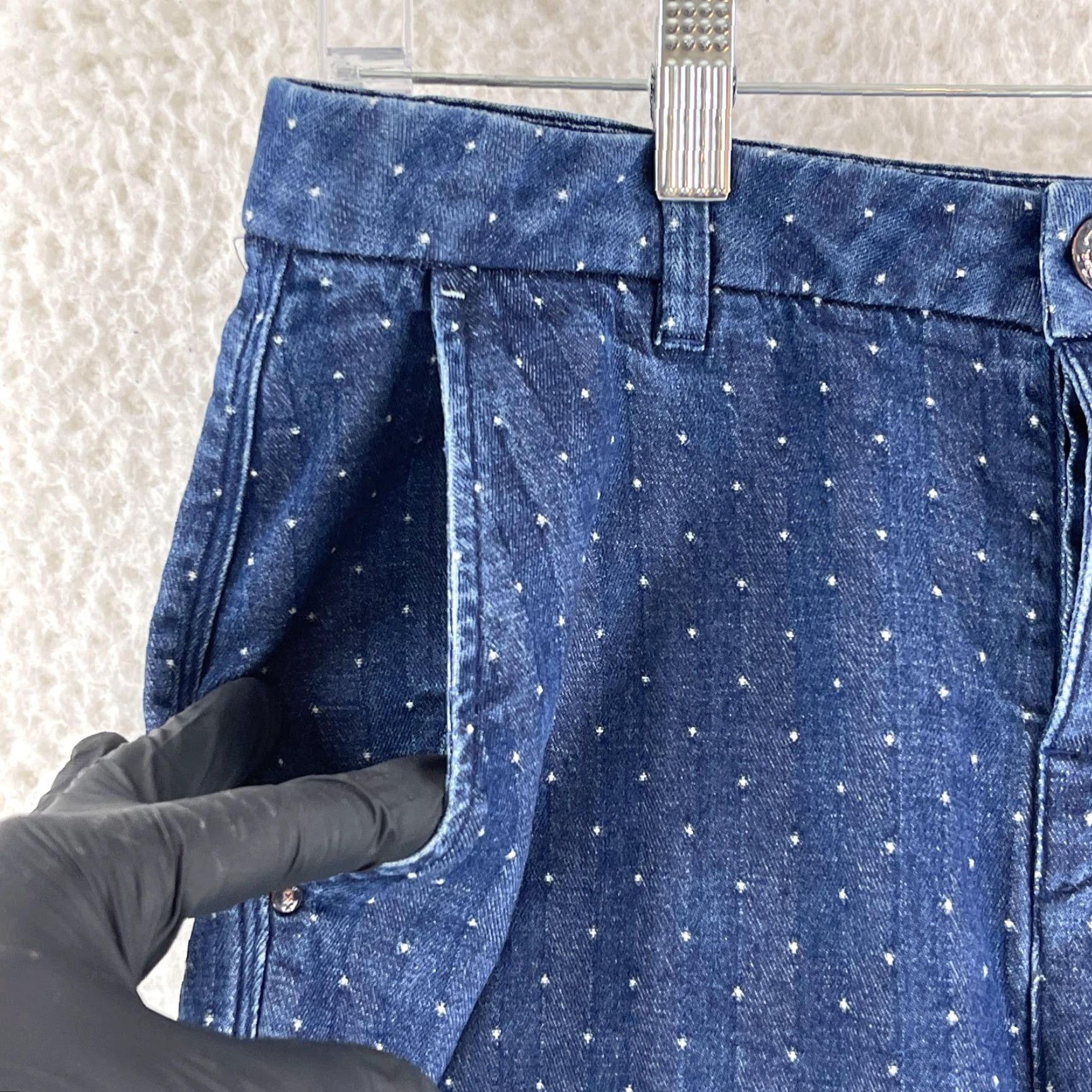 Scotch & Soda Scotch & Soda Jeans Womens Slim Tapered Mid-Rise Dot Print Blue Size 27 Regular Size 27" / US 4 / IT 40 - 4 Thumbnail