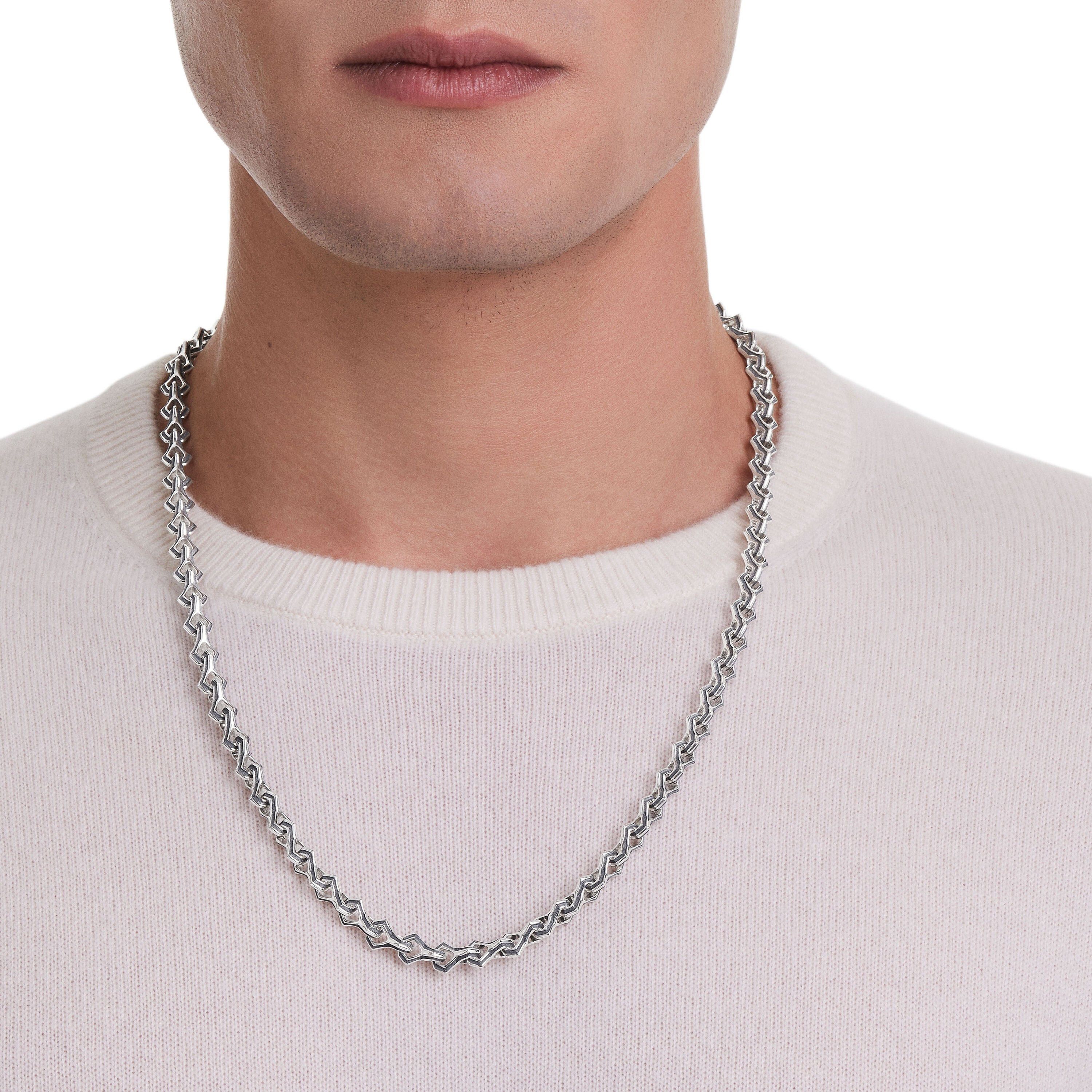 David Yurman o1s1wg111025 CH0474M Armory Chain Necklace in Silver Size ONE SIZE - 3 Thumbnail