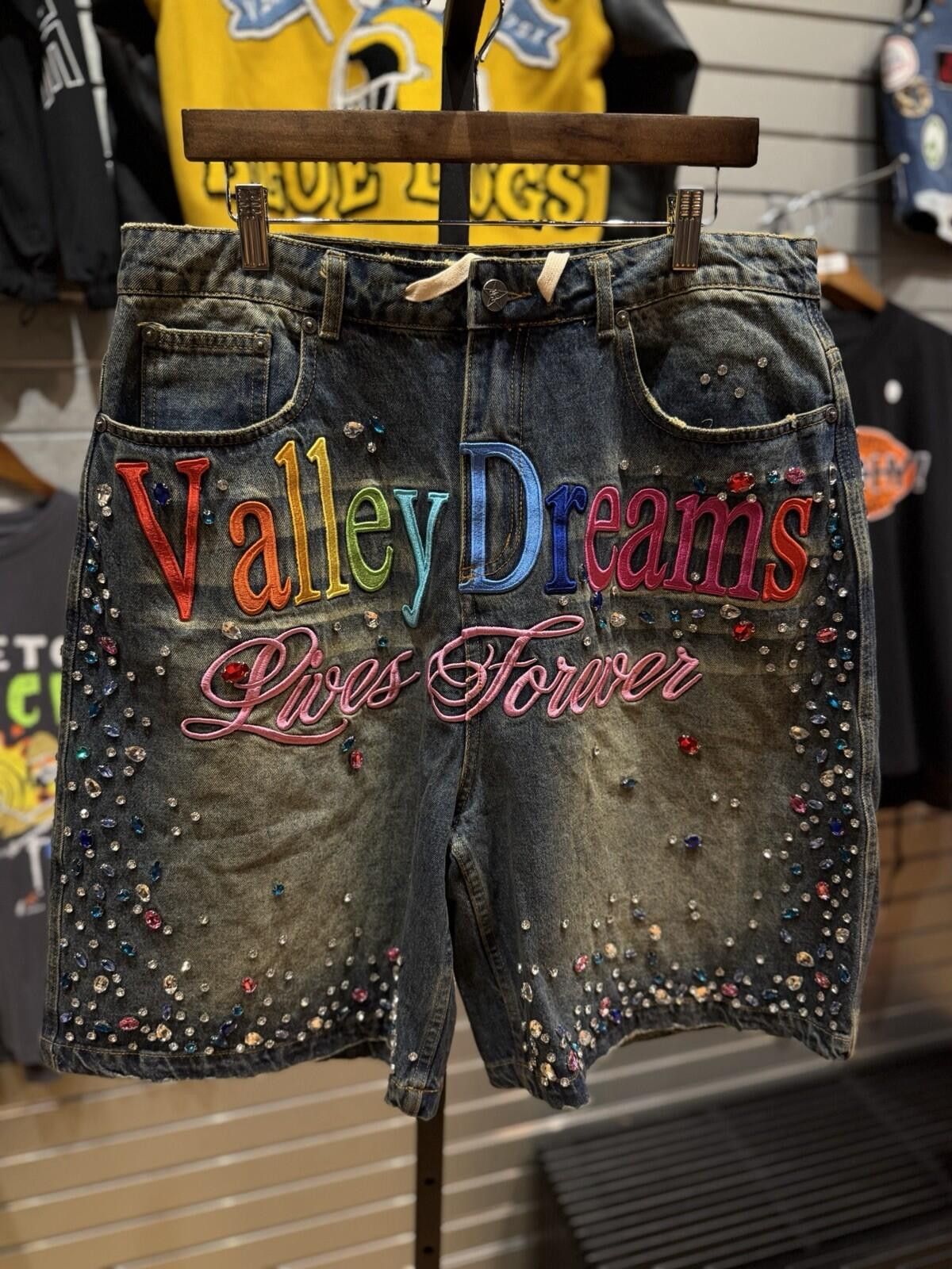 Vale Valley Blue Denim Stone Crystal Shorts Size 32 (Brand New) Size US 32 / EU 48 - 1 Thumbnail