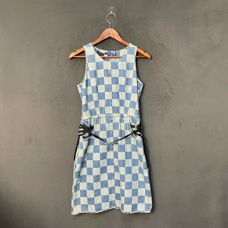 Louis Vuitton Louis Vuitton Blue checkerboard dress Size XS / US 0-2 / IT 36-38 - 1 Thumbnail