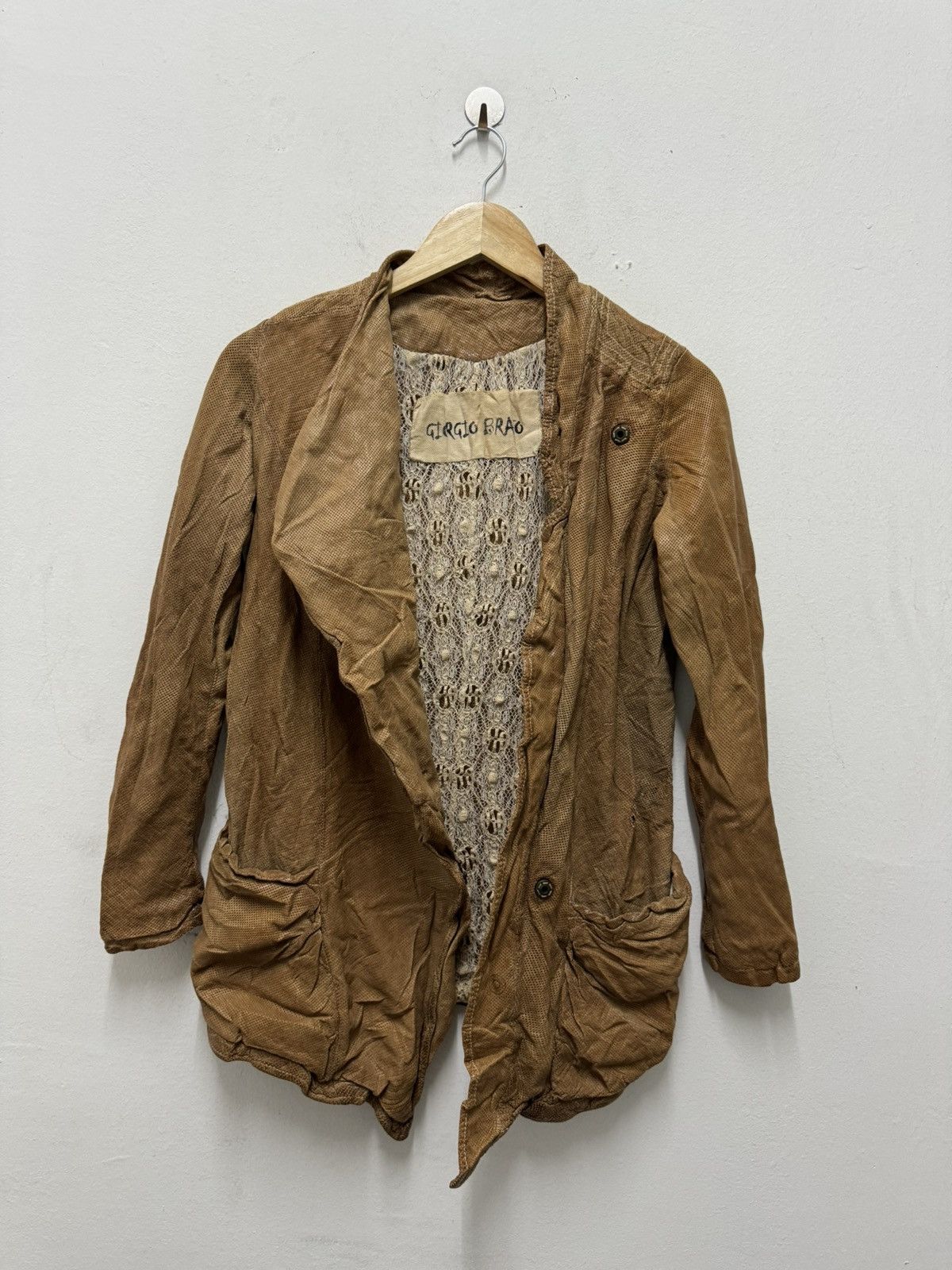 Vintage Giorgio Brato leather jacket Size US XXS / EU 40 - 8 Thumbnail