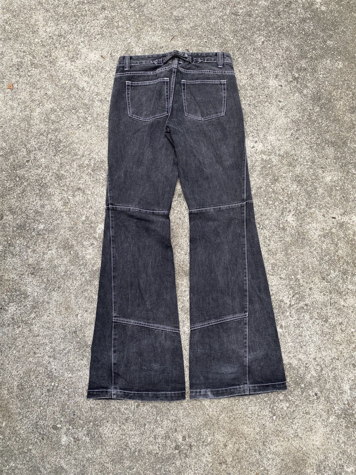 If Six Was Nine × Japanese Brand × Le Grande Bleu (L.G.B.) John Galt Buckle Back Flare Denim Size US 30 / EU 46 - 2 Thumbnail
