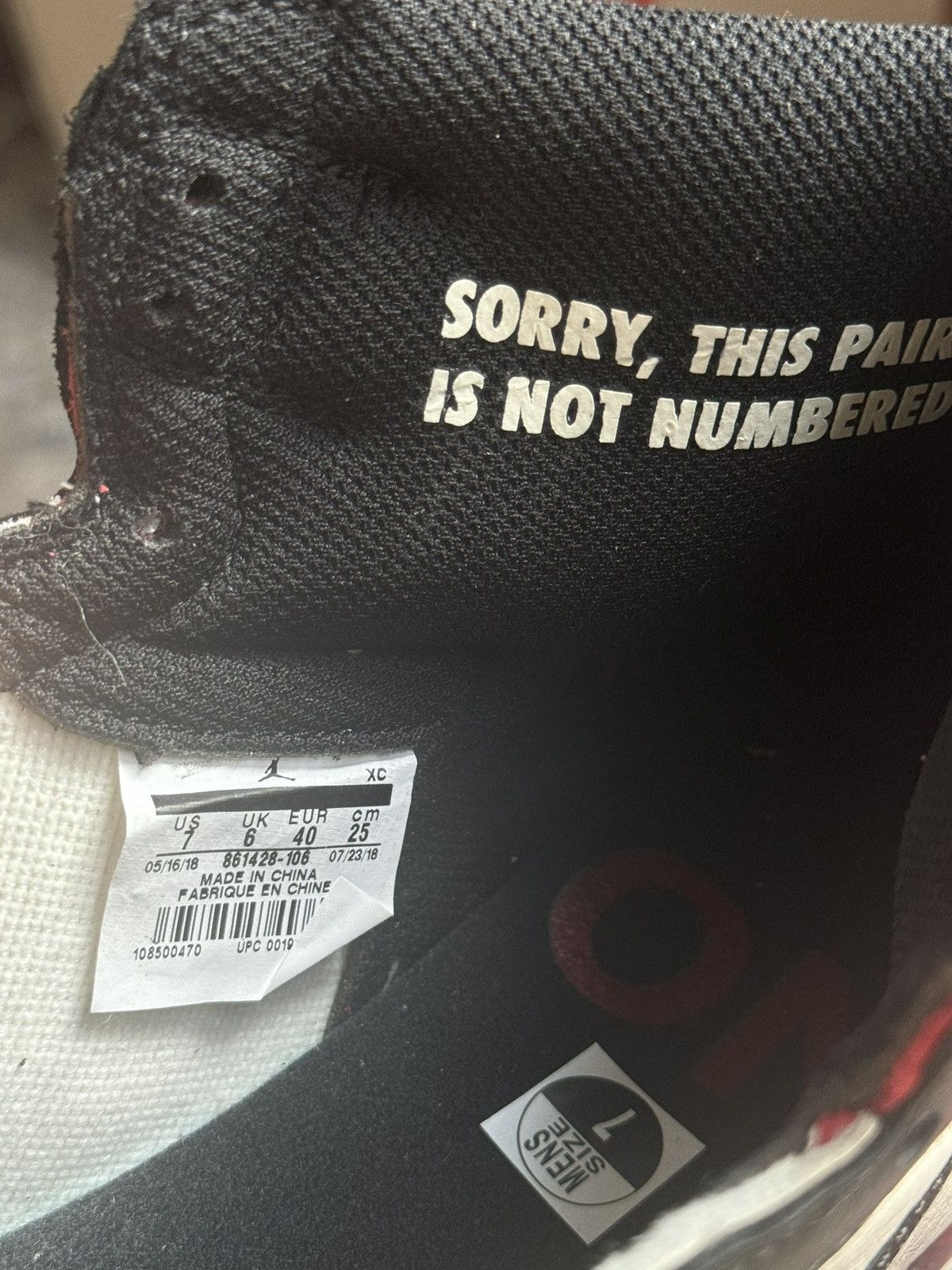 Jordan Brand Air Jordan 1 Retro High OG NRG 'Not For Resale' Size US 7 / EU 40 - 15 Thumbnail