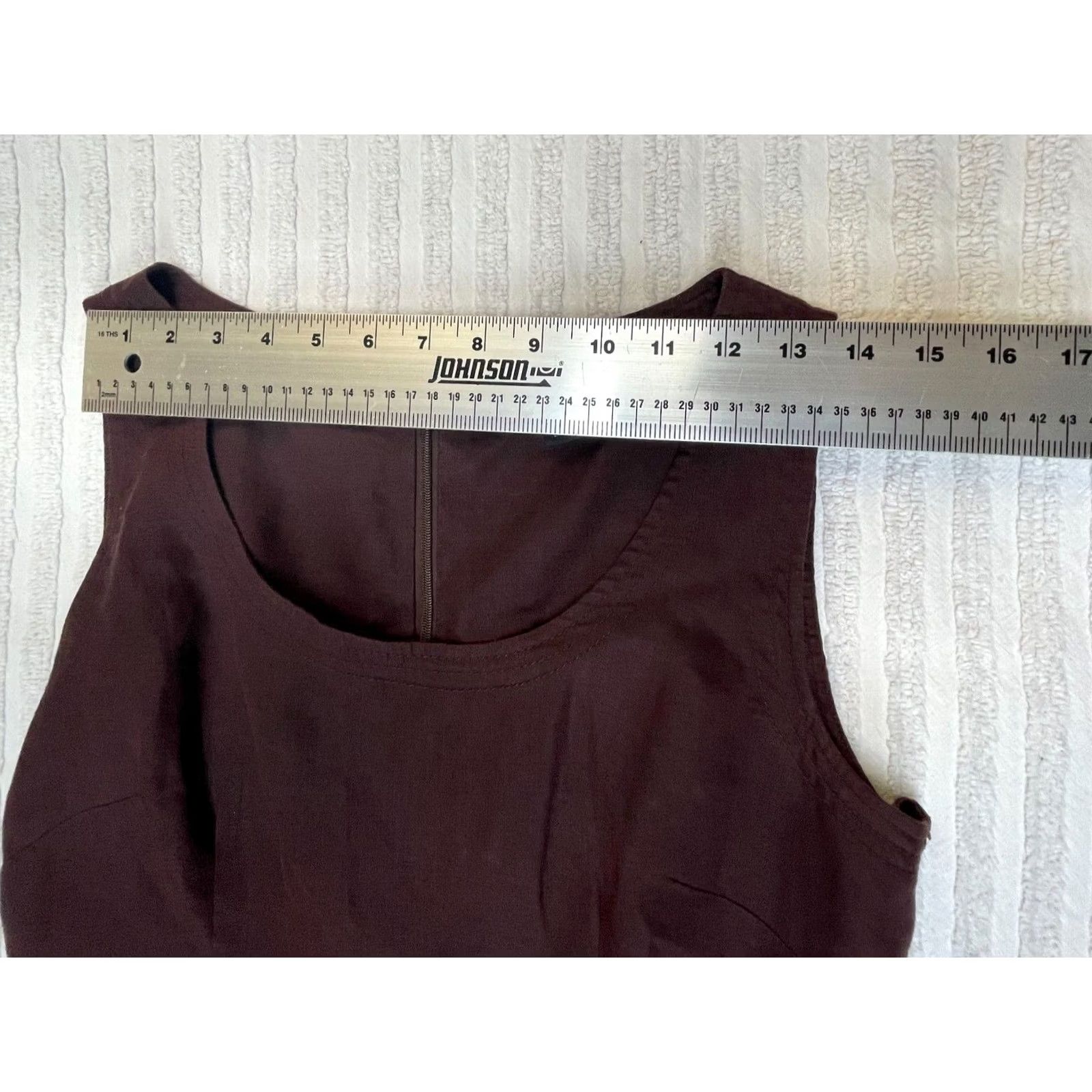 Banana Republic Banana Republic Women Dress Brown Linen A-Line Sleeveless Belted Scoop Neck Sz 8 Size M / US 6-8 / IT 42-44 - 5 Thumbnail