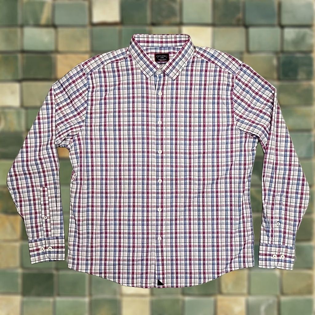 UNTUCKit UNTUCKit Shirt Mens L Multi Color Plaid Nylon Performance Stretch Blend Casual Shirt Size US L / EU 52-54 / 3 - 1 Thumbnail