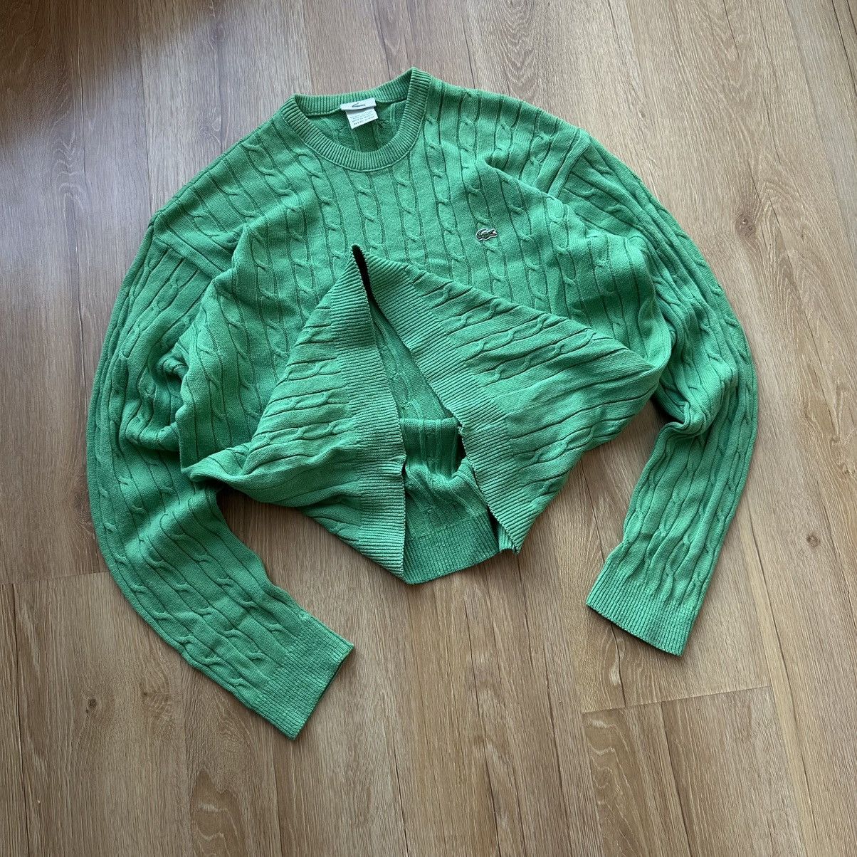 Lacoste Lacoste Cable Knit Wool Vintage Sweater 90s Oldmoney Size US L / EU 52-54 / 3 - 11 Thumbnail