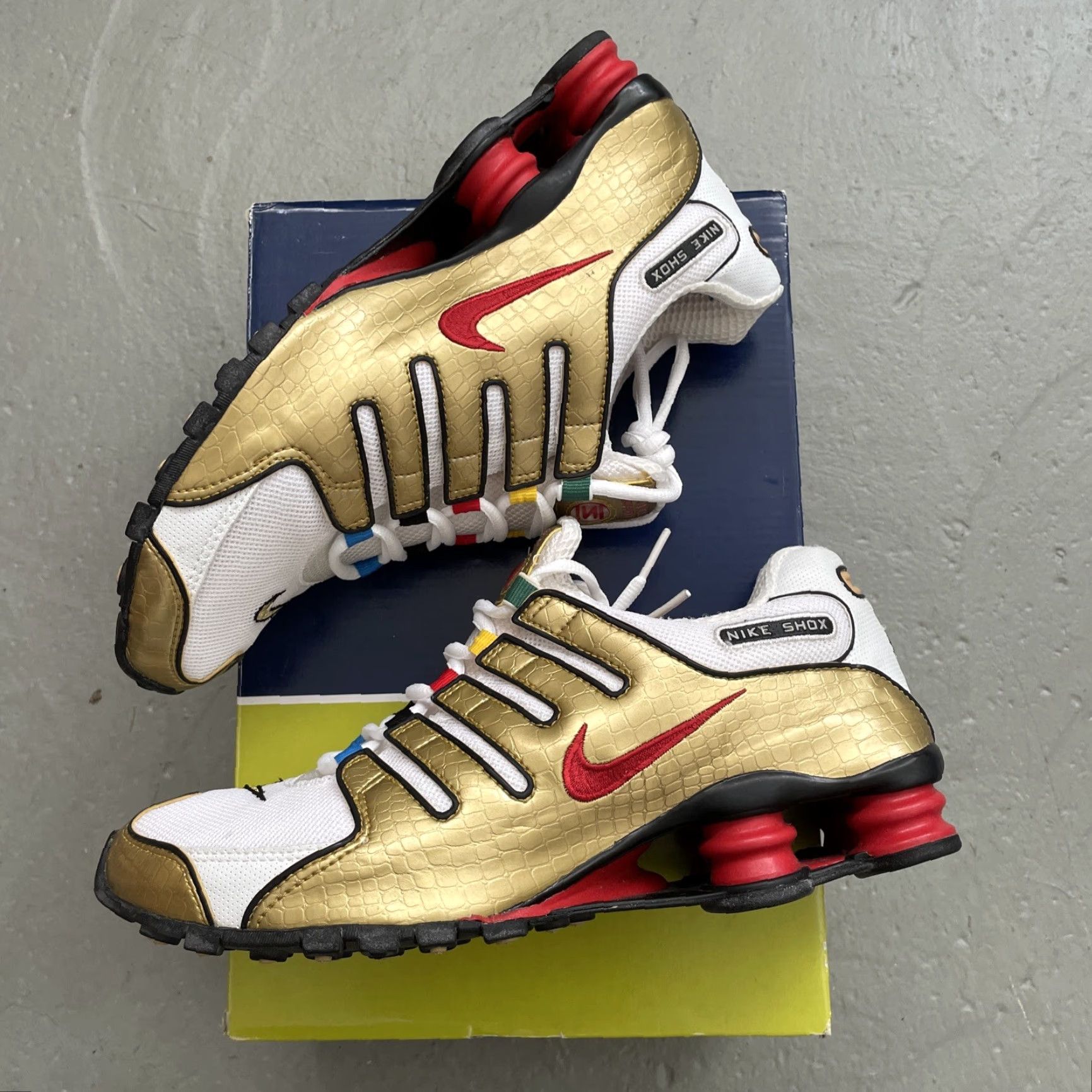 Nike Nike Shox NZ “Olympic” Sneakers Men 9.5 Multicolor 2004 309739-161 Retro Hip Hop RARE Size US 10 / EU 43 - 2 Thumbnail