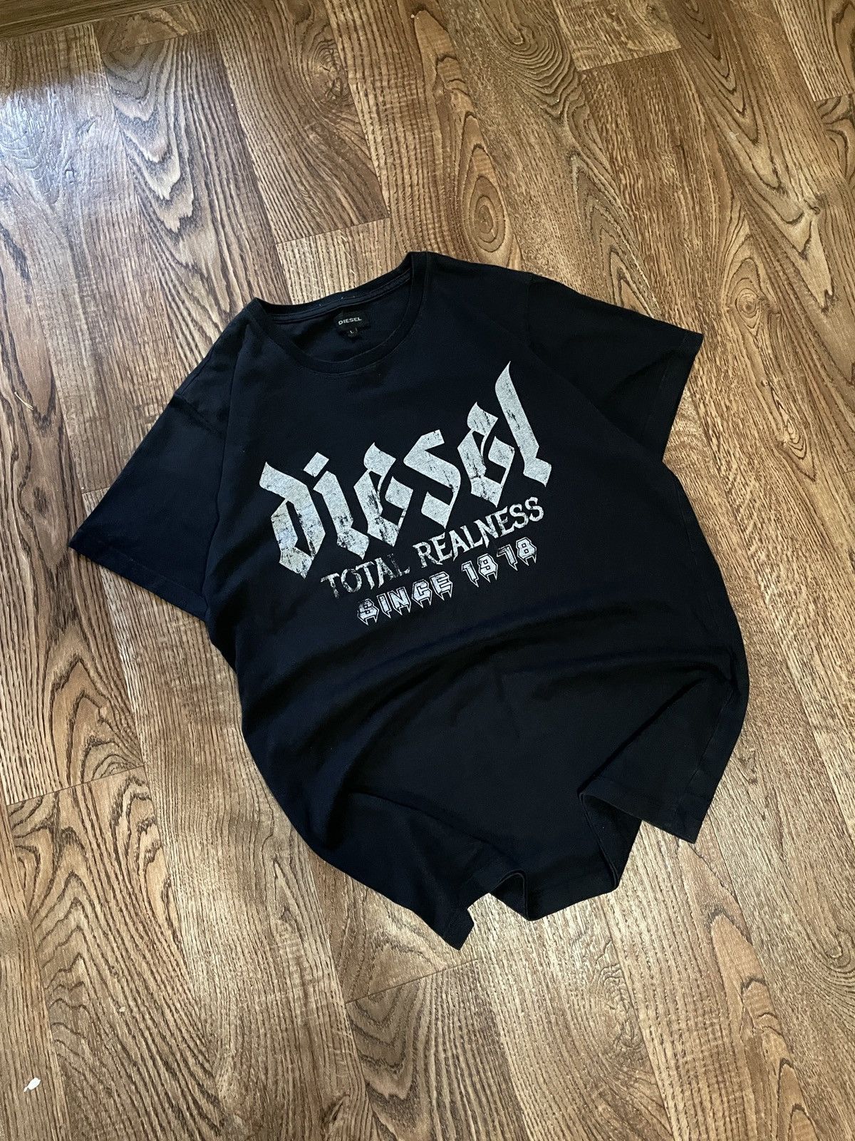 Diesel Vintage Big logo Y2K Diesel Black T-shirt Size US L / EU 52-54 / 3 - 2 Thumbnail