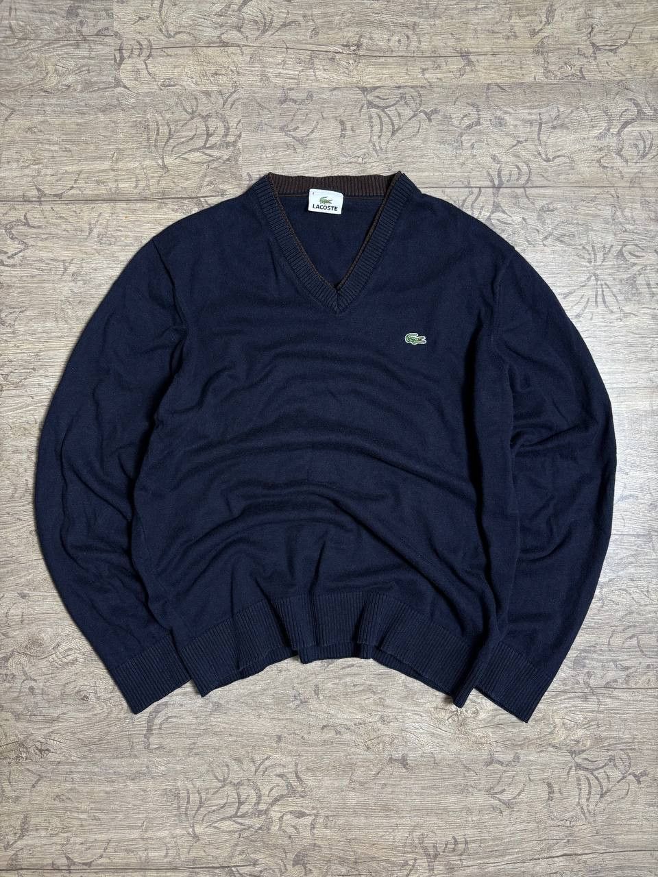 Lacoste Lacoste V Neck Vintage Jumper Sweater Size US M / EU 48-50 / 2 - 2 Thumbnail