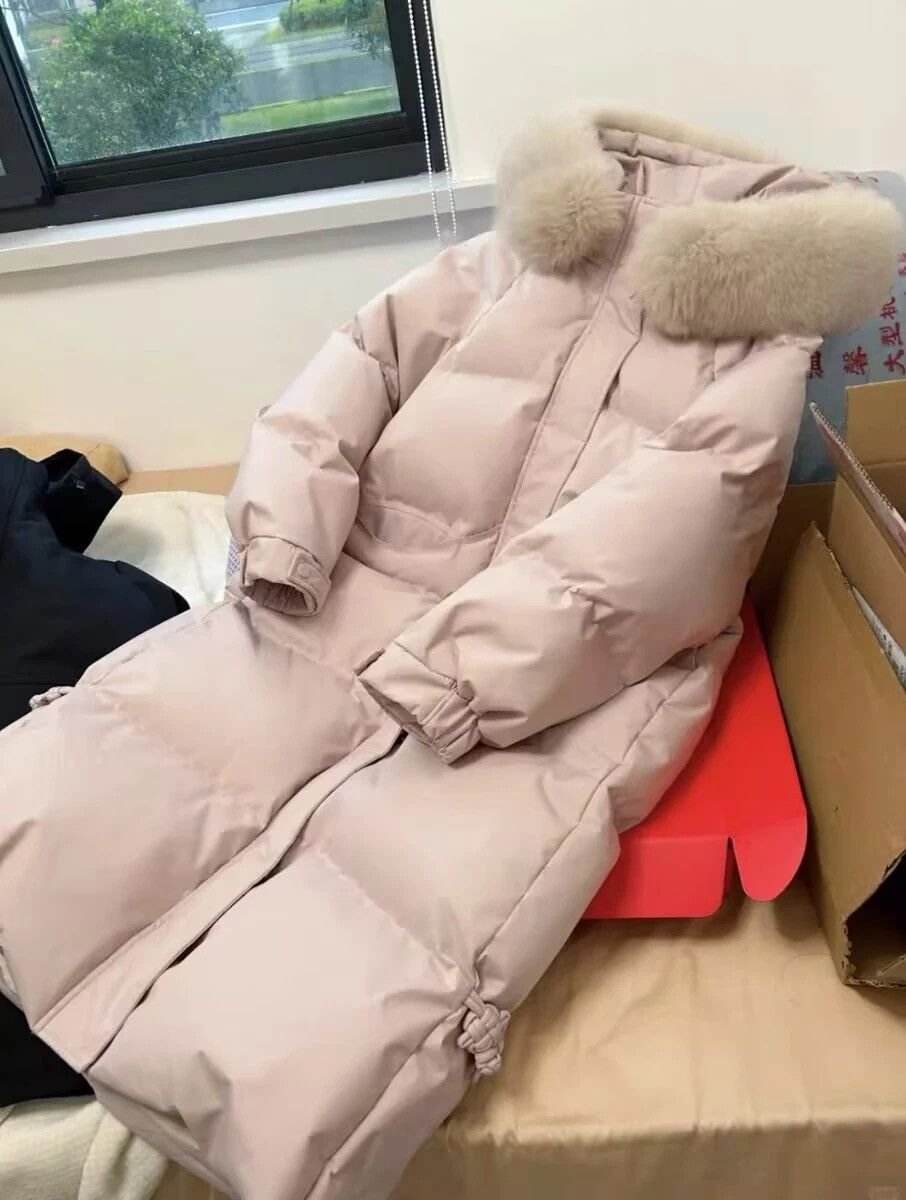 Other Korean Long White-Duck Down Coat – Thick Winter Parka with Size XXL / US 16-18 / IT 52-54 - 3 Thumbnail